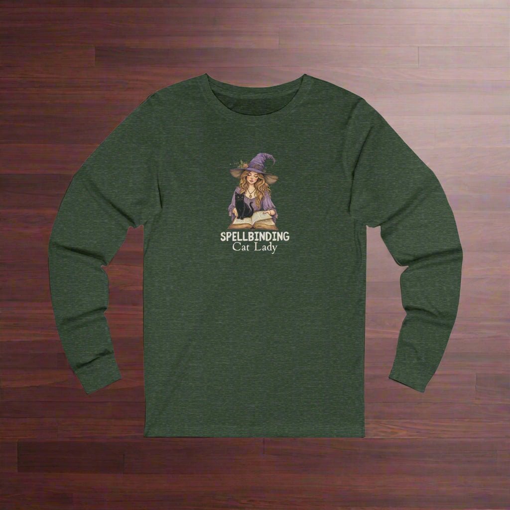 Spellbinding Cat Lady Long Sleeve Tee - Clothing, T-shirts, Long - Sleeve - EpiAl's Shop