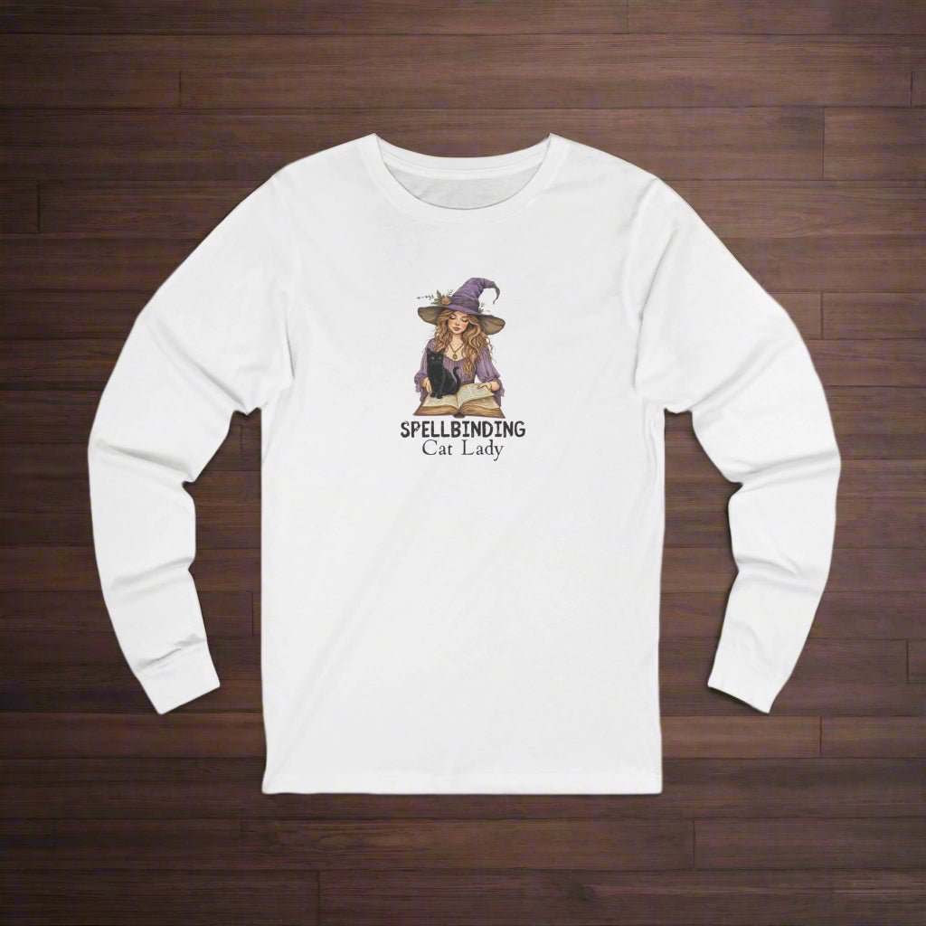 Spellbinding Cat Lady Long Sleeve Tee - Clothing, T-shirts, Long - Sleeve - EpiAl's Shop