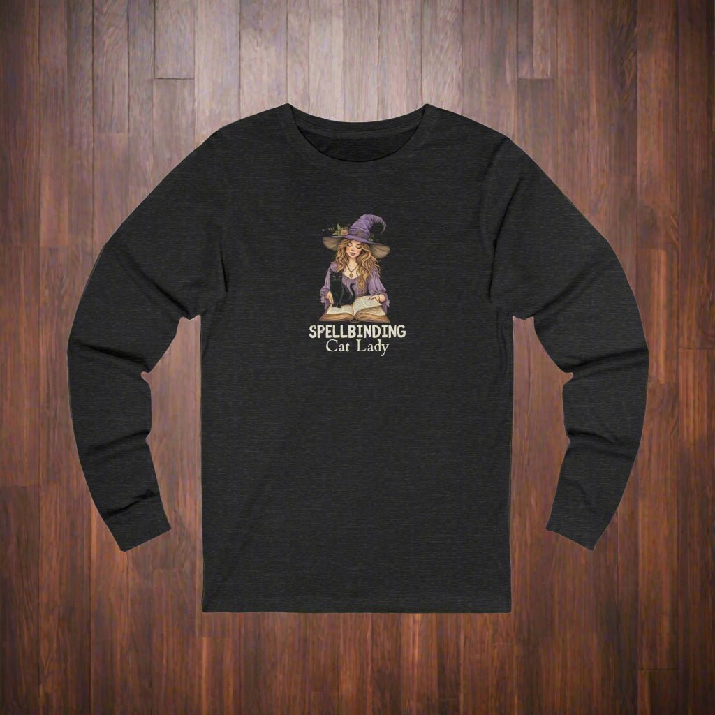 Spellbinding Cat Lady Long Sleeve Tee - Clothing, T-shirts, Long - Sleeve - EpiAl's Shop
