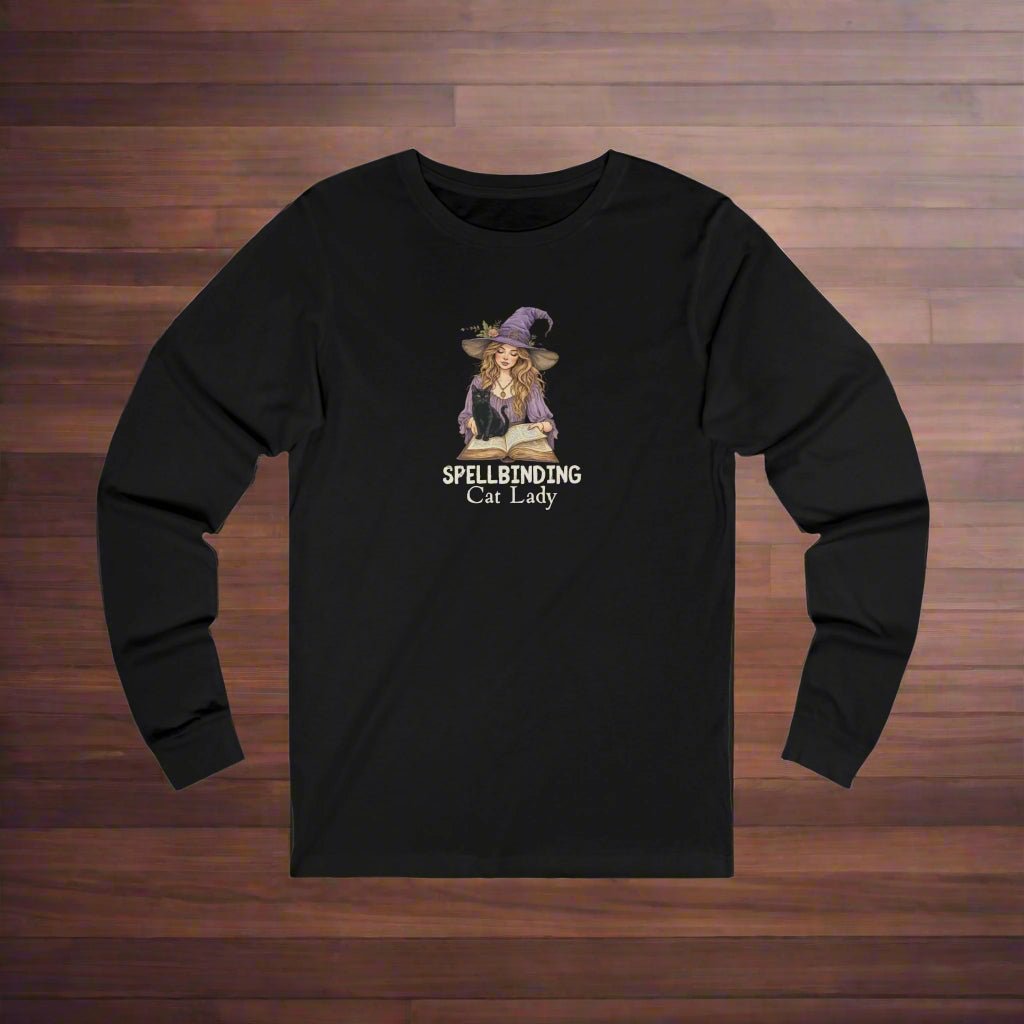 Spellbinding Cat Lady Long Sleeve Tee - Clothing, T-shirts, Long - Sleeve - EpiAl's Shop