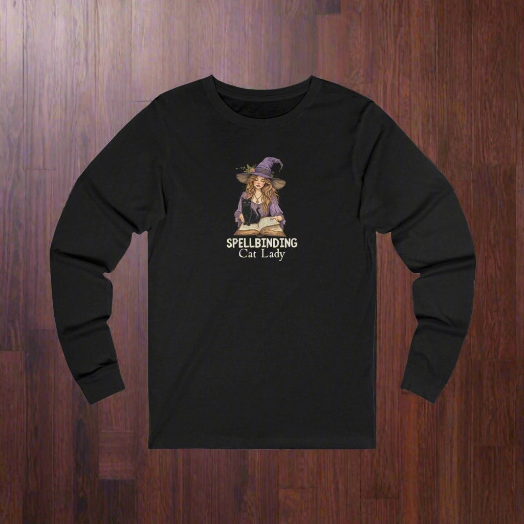 Spellbinding Cat Lady Long Sleeve Tee - Clothing, T-shirts, Long - Sleeve - EpiAl's Shop