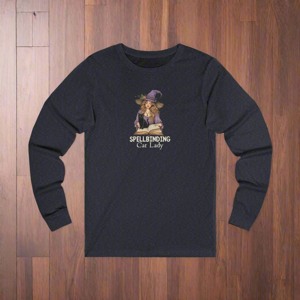 Spellbinding Cat Lady Long Sleeve Tee - Clothing, T-shirts, Long - Sleeve - EpiAl's Shop
