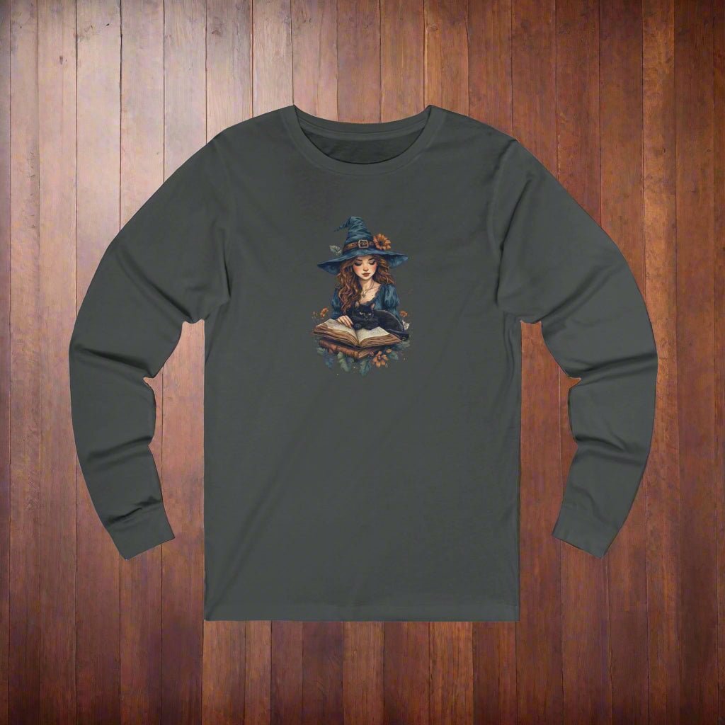 Spellbinding Witch Unisex Long Sleeve Tee for Halloween - Clothing, T-shirts, Long - Sleeve - EpiAl's Shop