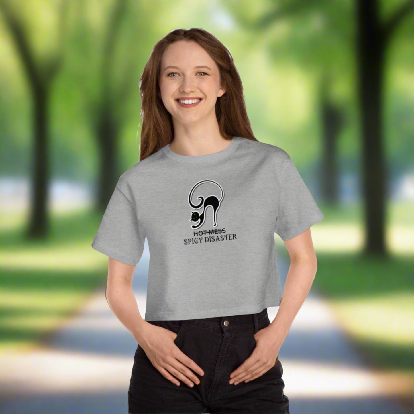 Spicy Disaster Champion Heritage Cropped T - Shirt - T - Shirt - Epileptic Al’s Shop