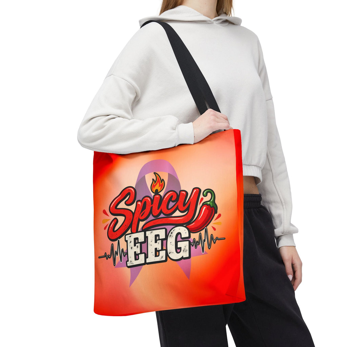 Spicy EEG Epilepsy Awareness Tote Bag | Funny Seizure Warrior Carryall - Bags, Tote - EpiAl's Shop