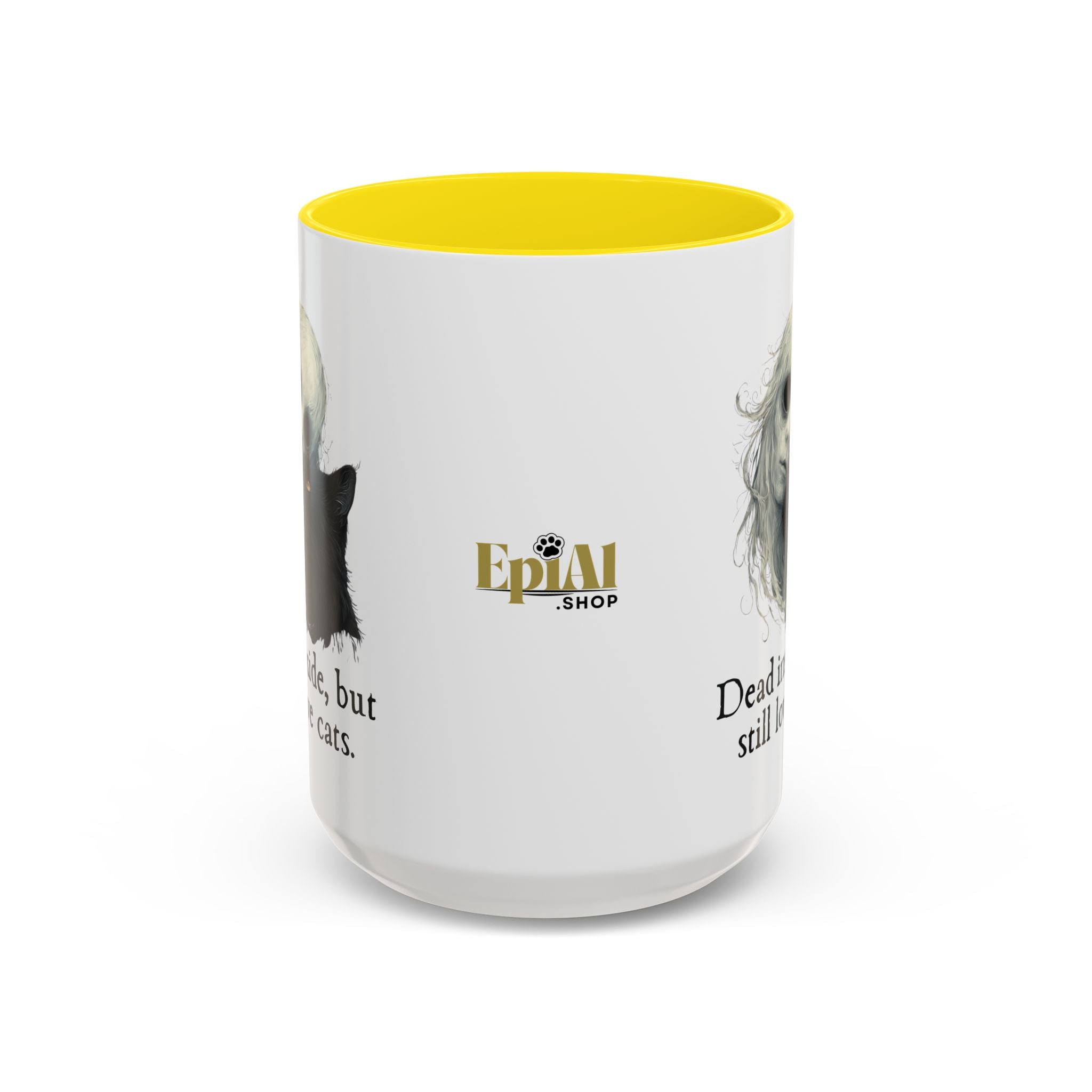 Spooky Dead Inside Cat Lover Coffee Mug - Drinkware, Coffee Mugs - EpiAl's Shop