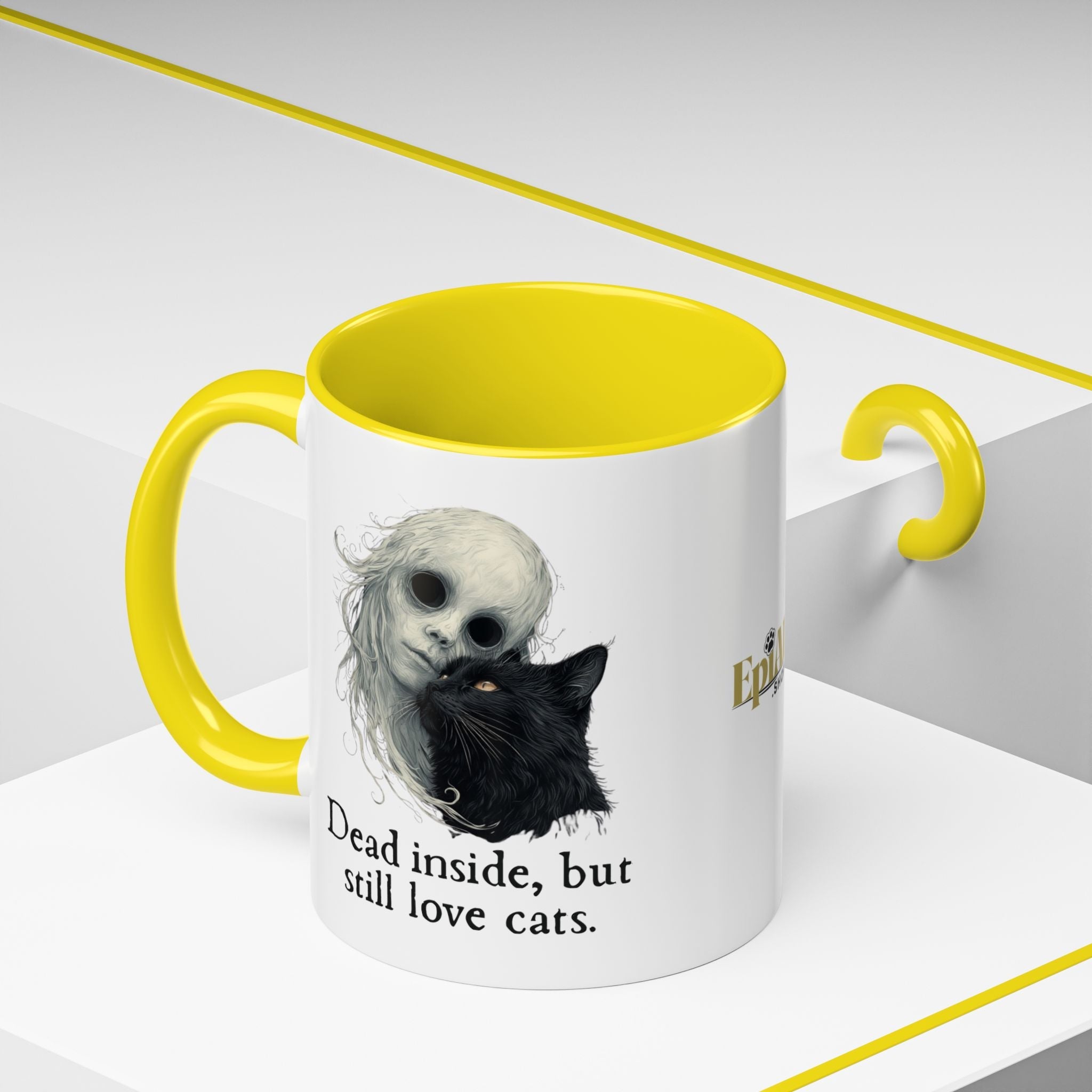 Spooky Dead Inside Cat Lover Coffee Mug - Drinkware, Coffee Mugs - EpiAl's Shop