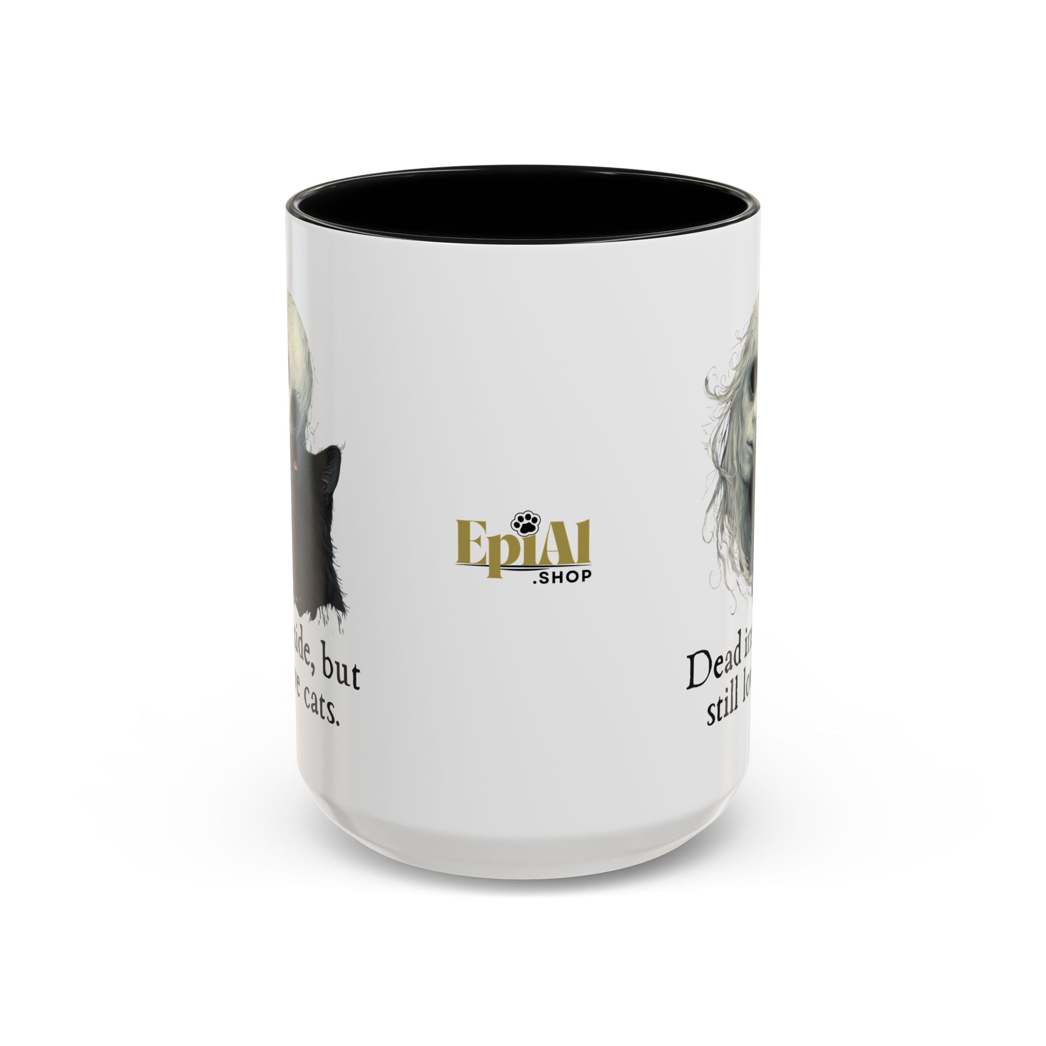 Spooky Dead Inside Cat Lover Coffee Mug - Drinkware, Coffee Mugs - EpiAl's Shop