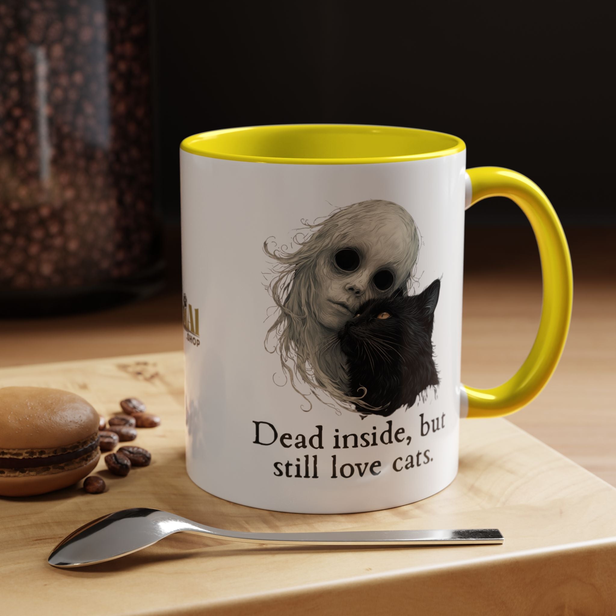 Spooky Dead Inside Cat Lover Coffee Mug - Drinkware, Coffee Mugs - EpiAl's Shop