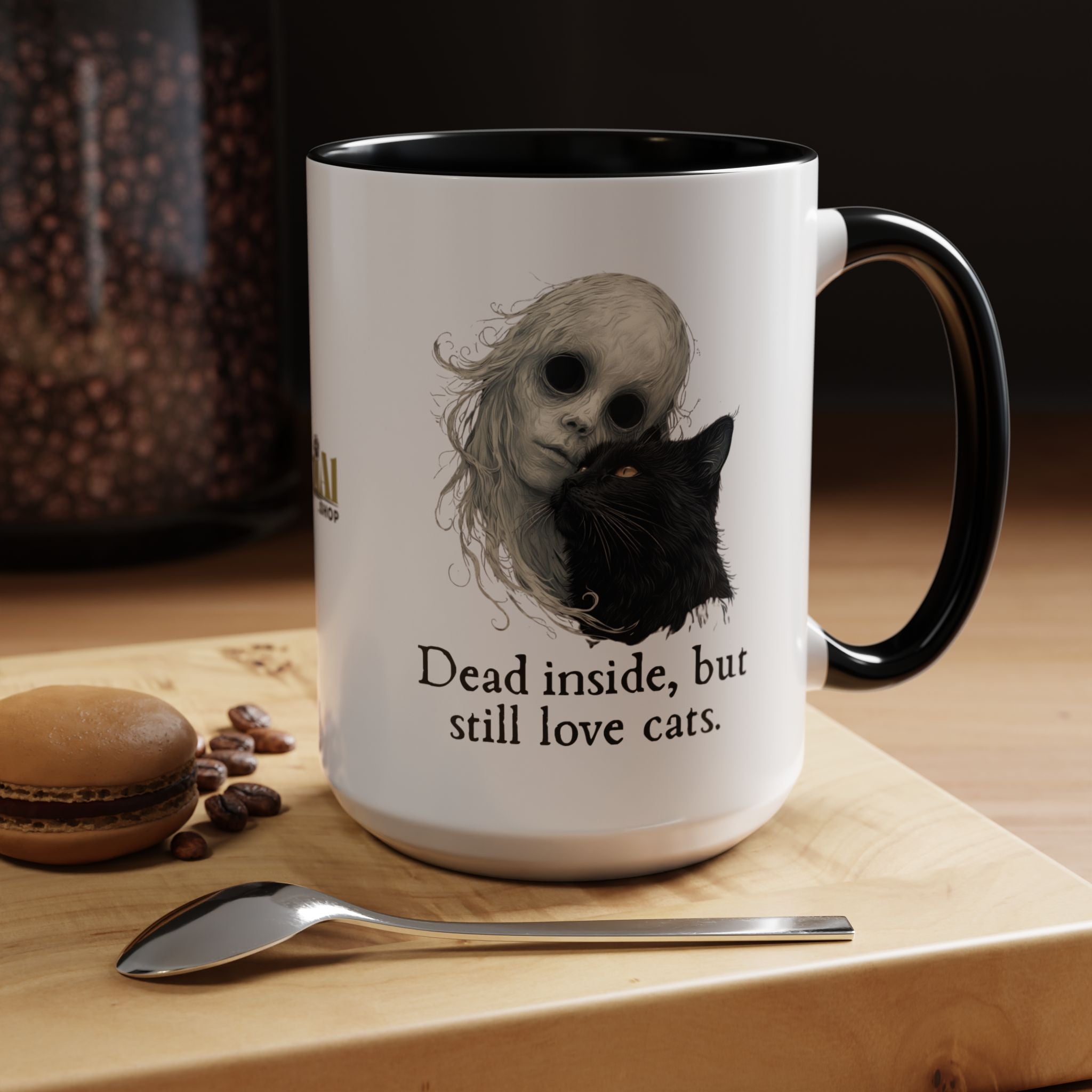 Spooky Dead Inside Cat Lover Coffee Mug - Drinkware, Coffee Mugs - EpiAl's Shop