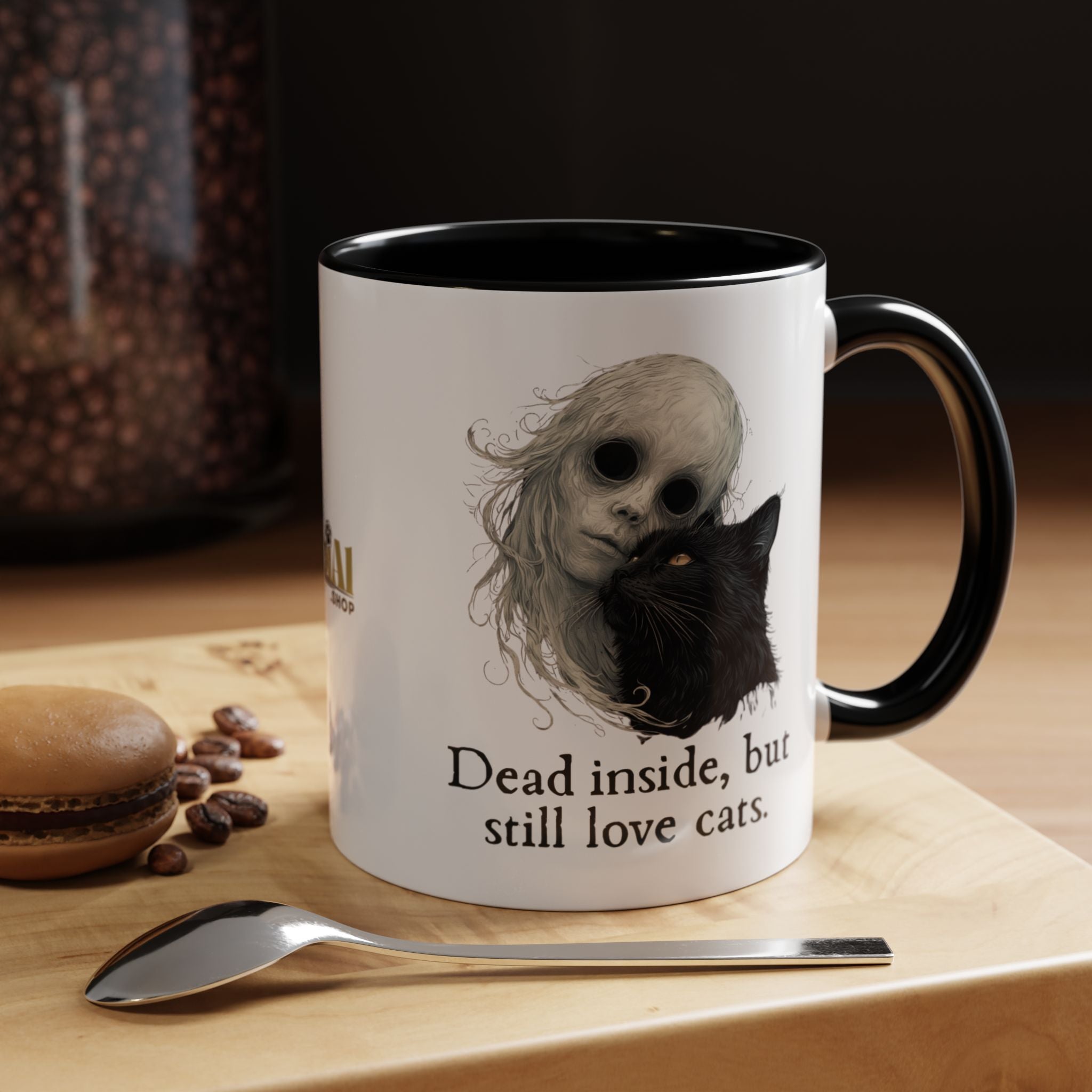 Spooky Dead Inside Cat Lover Coffee Mug - Drinkware, Coffee Mugs - EpiAl's Shop