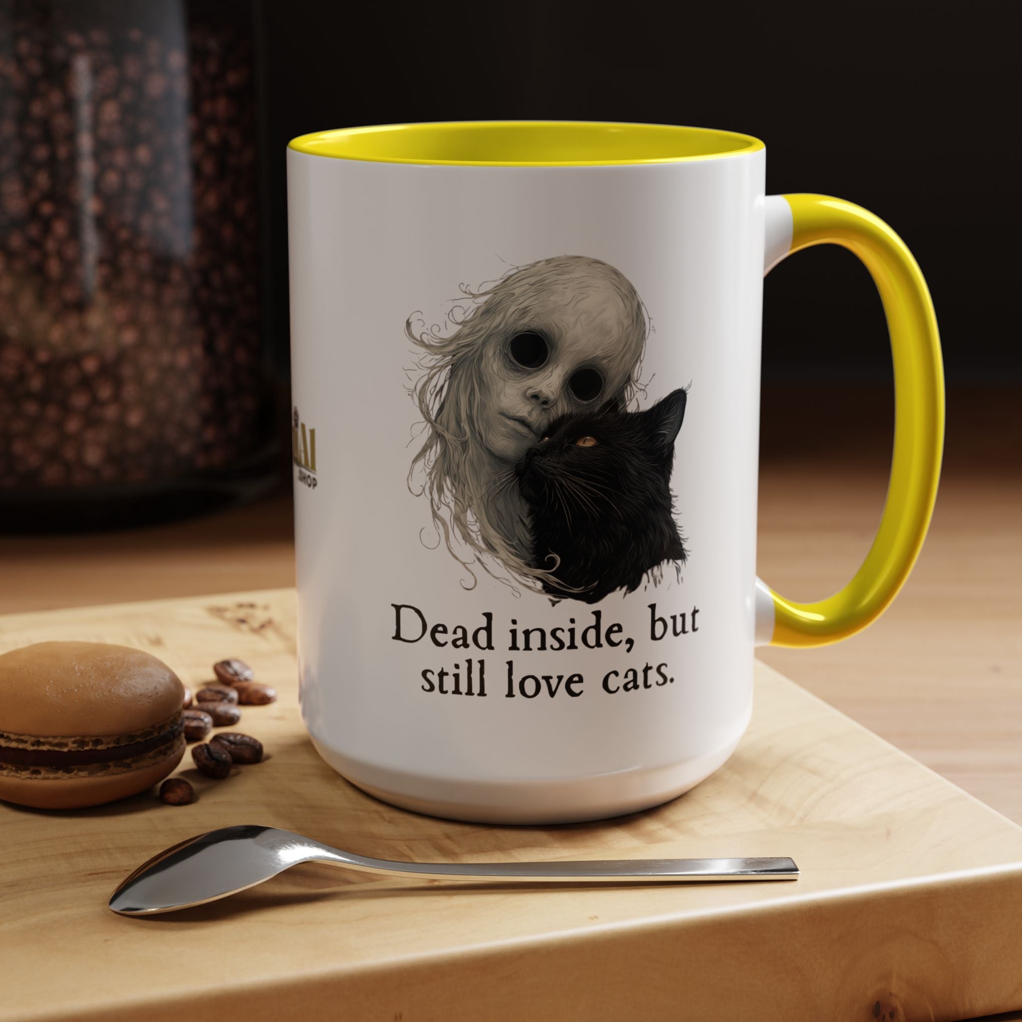 Spooky Dead Inside Cat Lover Coffee Mug - Drinkware, Coffee Mugs - EpiAl's Shop