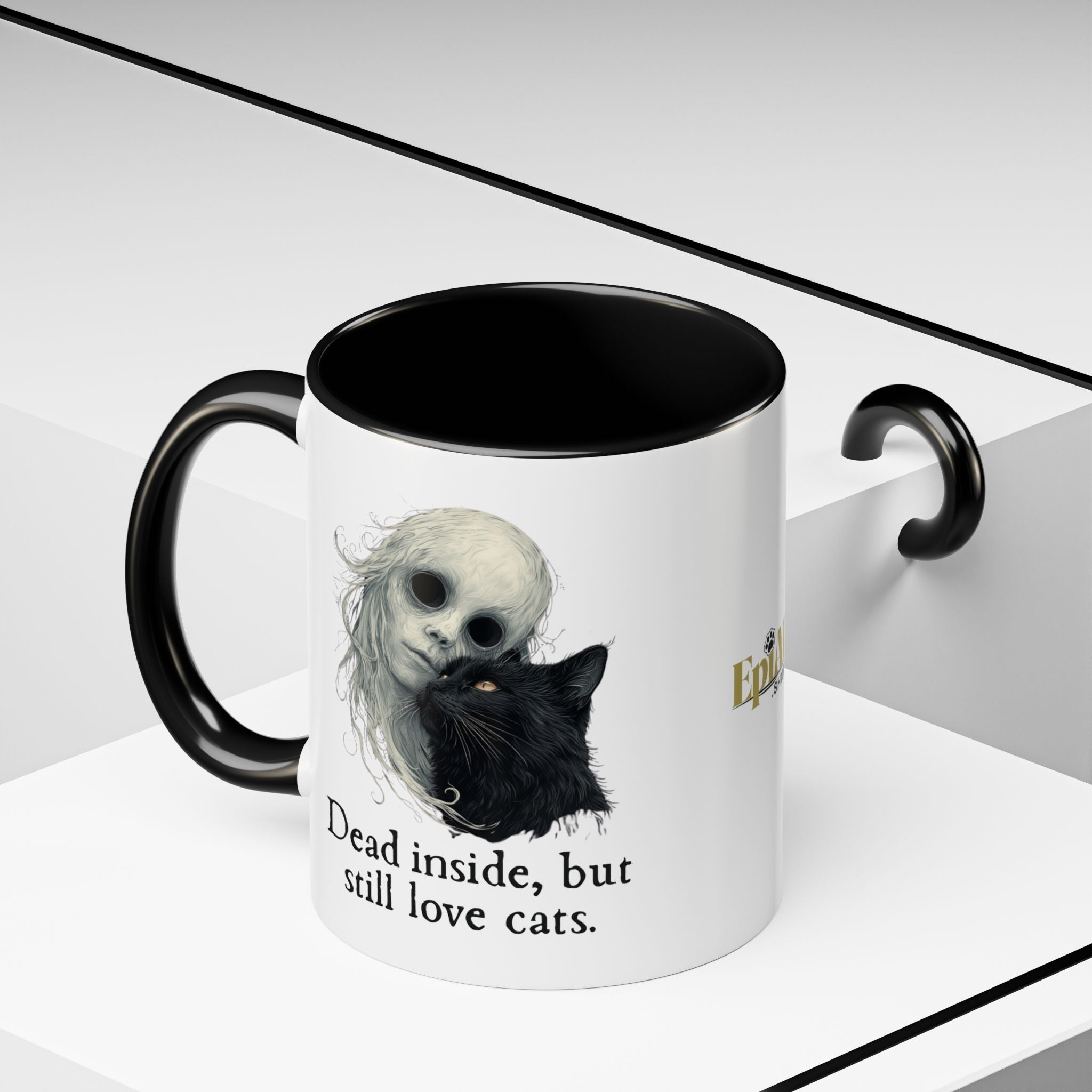 Spooky Dead Inside Cat Lover Coffee Mug - Drinkware, Coffee Mugs - EpiAl's Shop