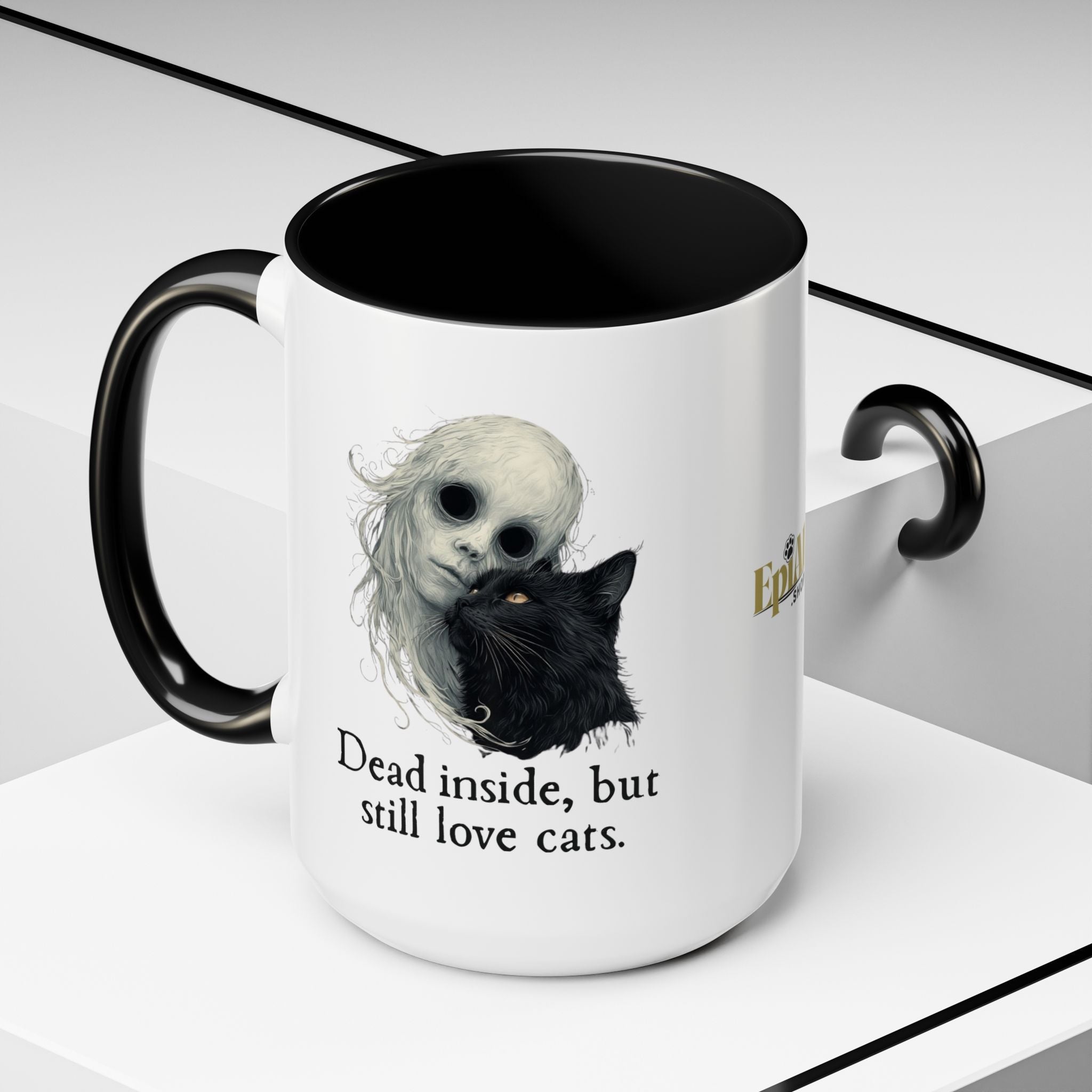 Spooky Dead Inside Cat Lover Coffee Mug - Drinkware, Coffee Mugs - EpiAl's Shop