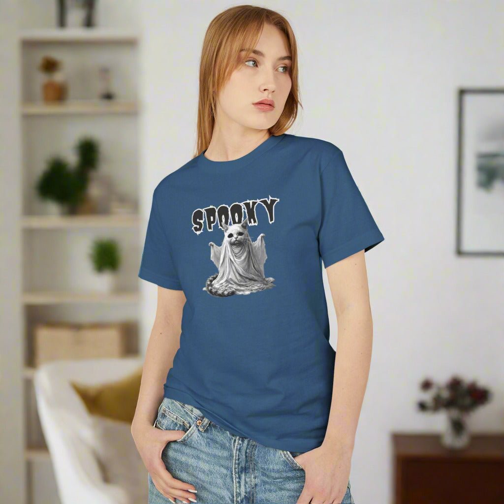 Spooky Ghost Kitty Unisex Tee, Halloween Shirt - Clothing, T-shirts - EpiAl's Shop