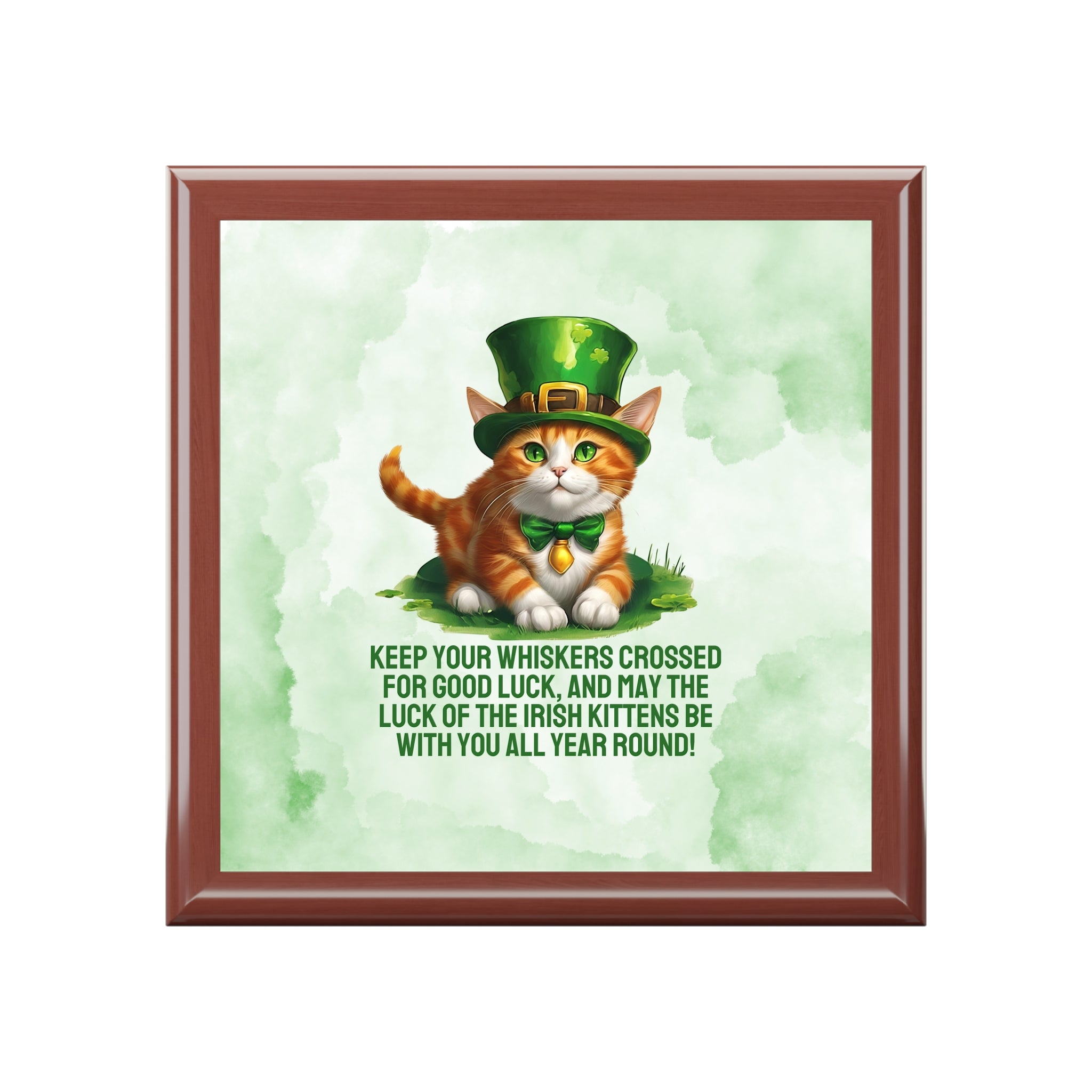 St. Patrick's Cat Jewelry Box - Decor, Bedroom, Jewelry Boxes - EpiAl's Shop