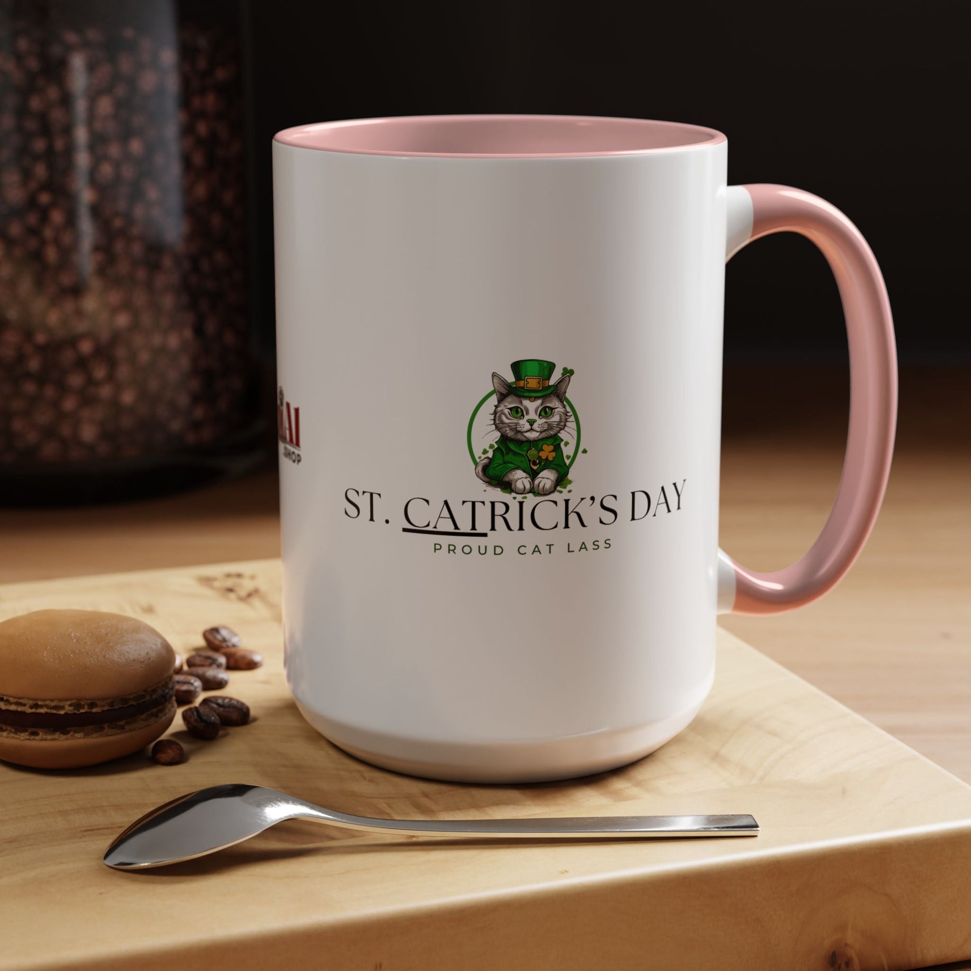 St. Patrick's Day Cat Coffee Mug - Drinkware, Coffee Mugs - EpiAl's Shop