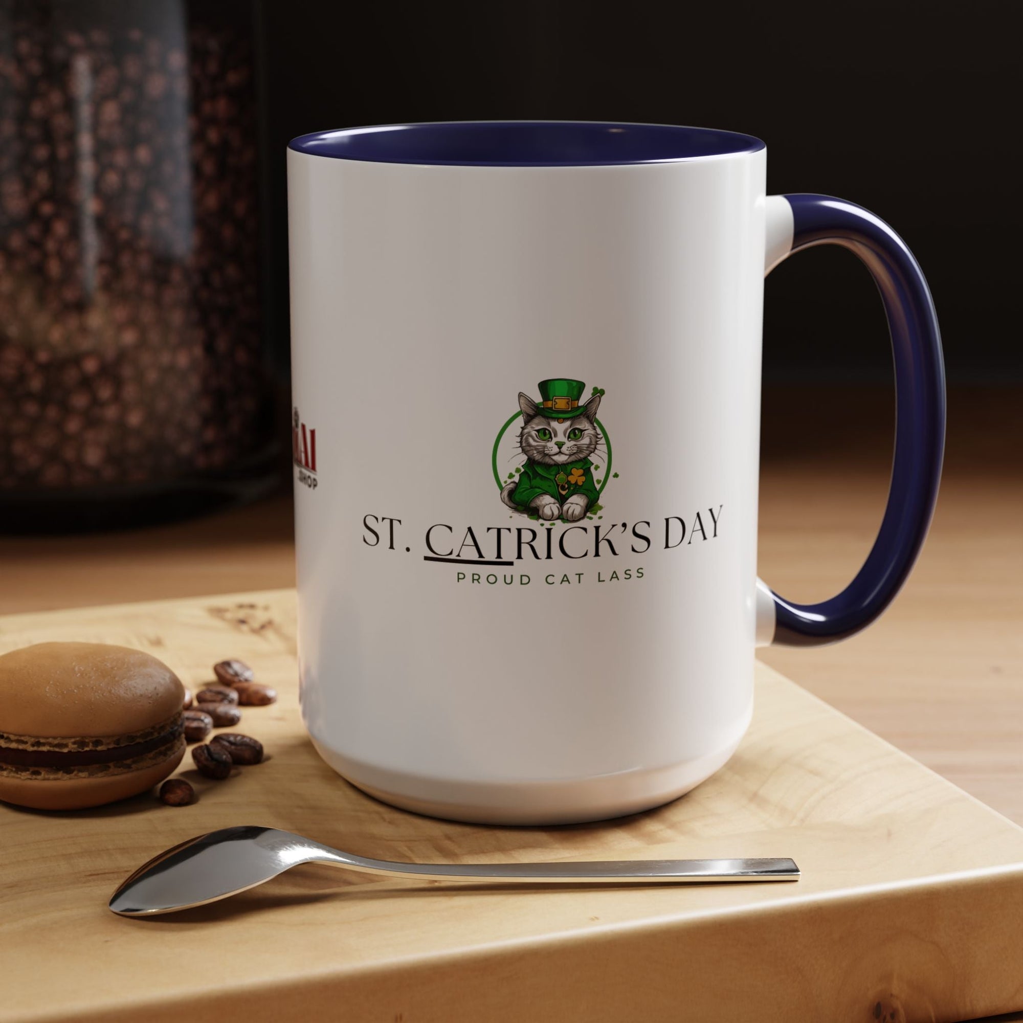 St. Patrick's Day Cat Coffee Mug - Drinkware, Coffee Mugs - EpiAl's Shop