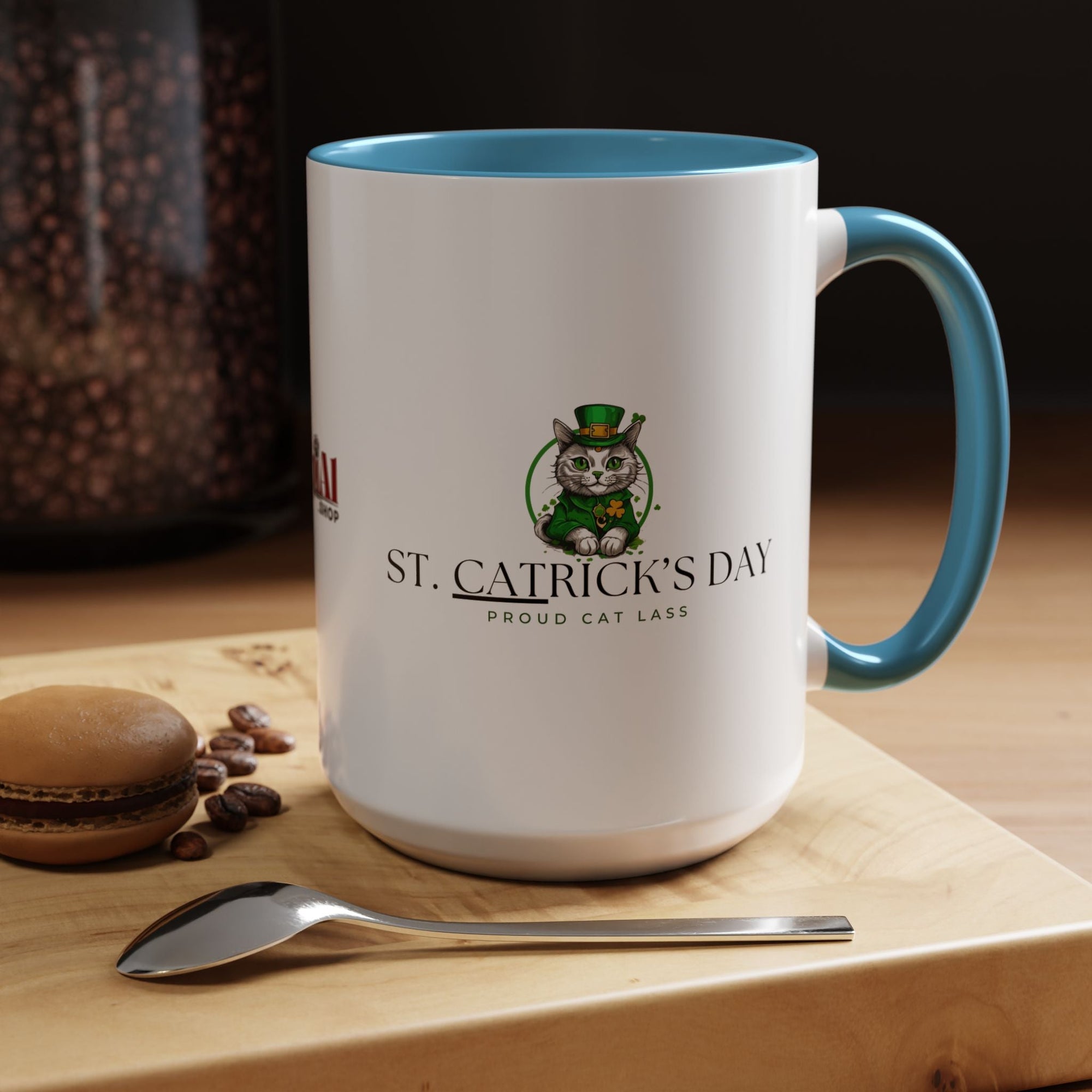 St. Patrick's Day Cat Coffee Mug - Drinkware, Coffee Mugs - EpiAl's Shop