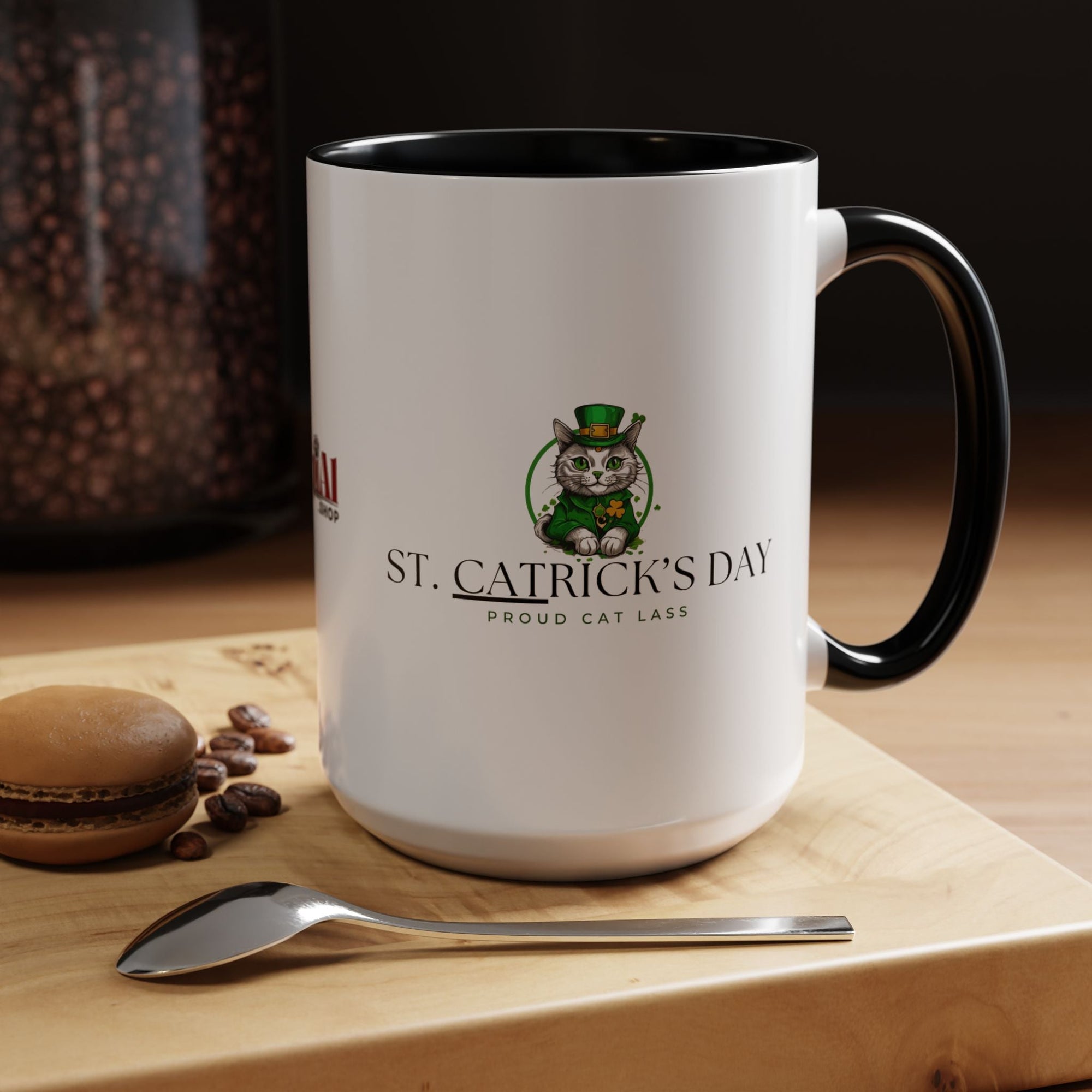 St. Patrick's Day Cat Coffee Mug - Drinkware, Coffee Mugs - EpiAl's Shop