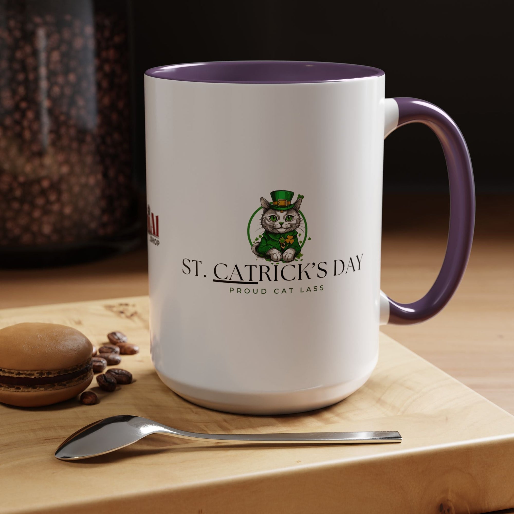 St. Patrick's Day Cat Coffee Mug - Drinkware, Coffee Mugs - EpiAl's Shop