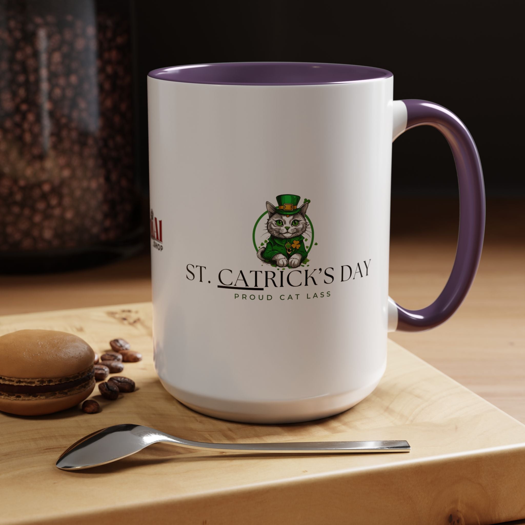 St. Patrick's Day Cat Coffee Mug - Drinkware, Coffee Mugs - EpiAl's Shop