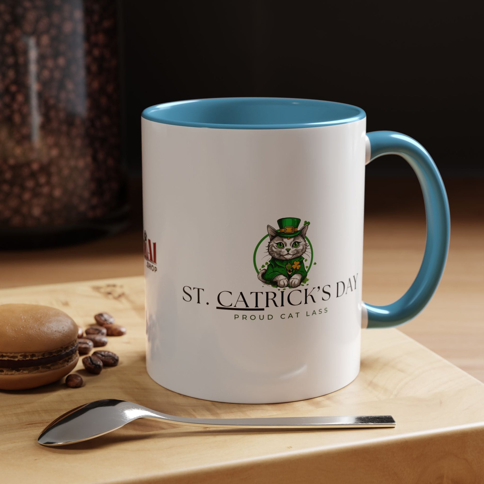 St. Patrick's Day Cat Coffee Mug - Drinkware, Coffee Mugs - EpiAl's Shop