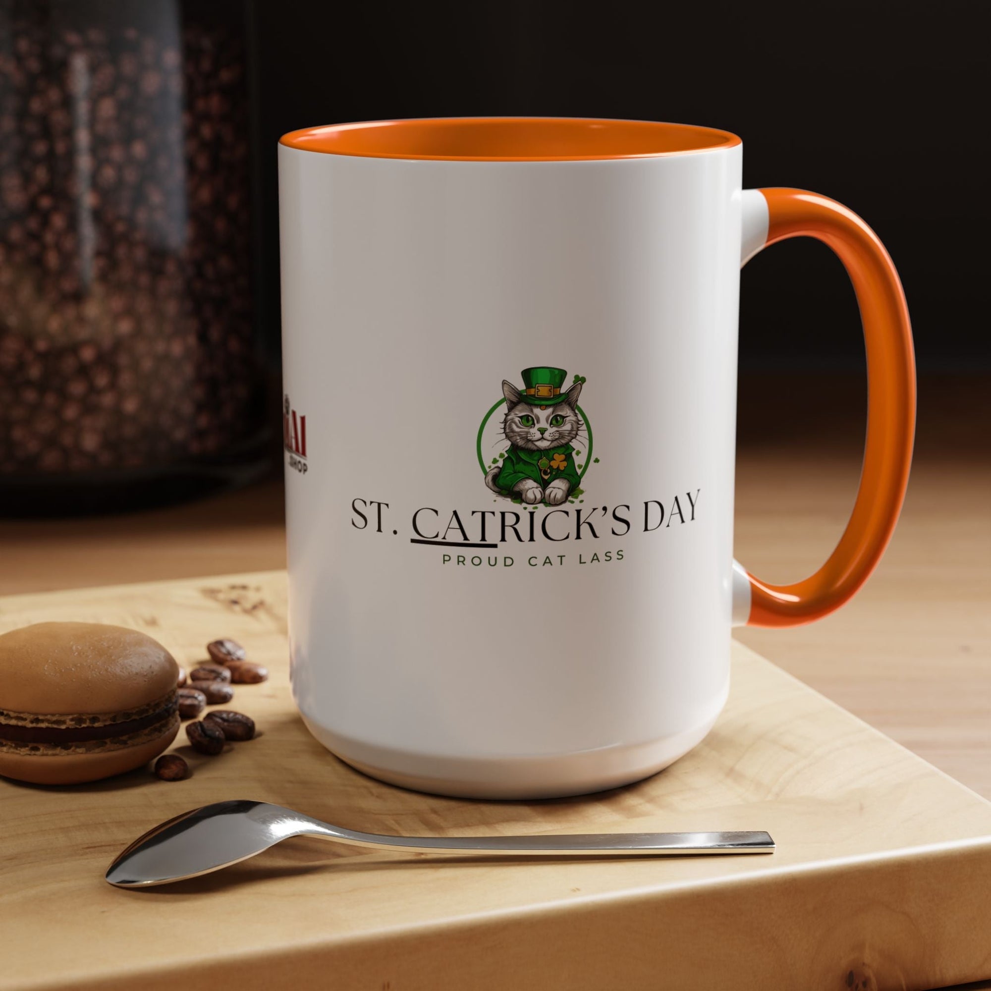 St. Patrick's Day Cat Coffee Mug - Drinkware, Coffee Mugs - EpiAl's Shop