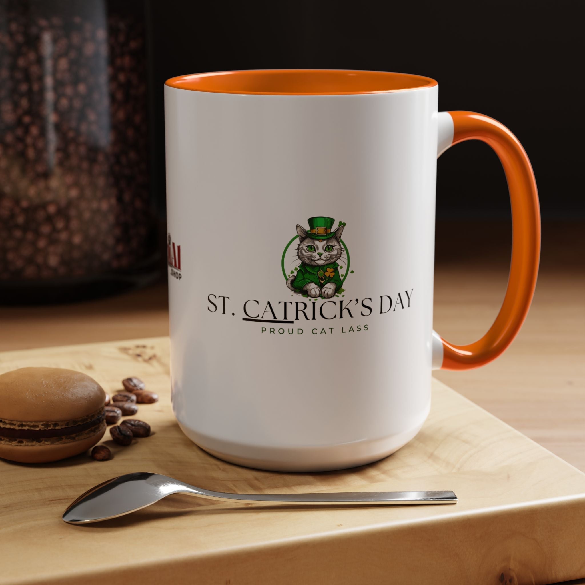 St. Patrick's Day Cat Coffee Mug - Drinkware, Coffee Mugs - EpiAl's Shop