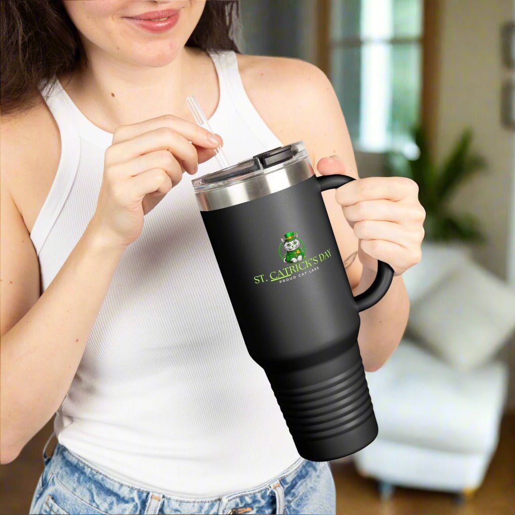 St. Patrick's Day Insulated Travel Mug - Drinkware, Travel Mugs - EpiAl's Shop