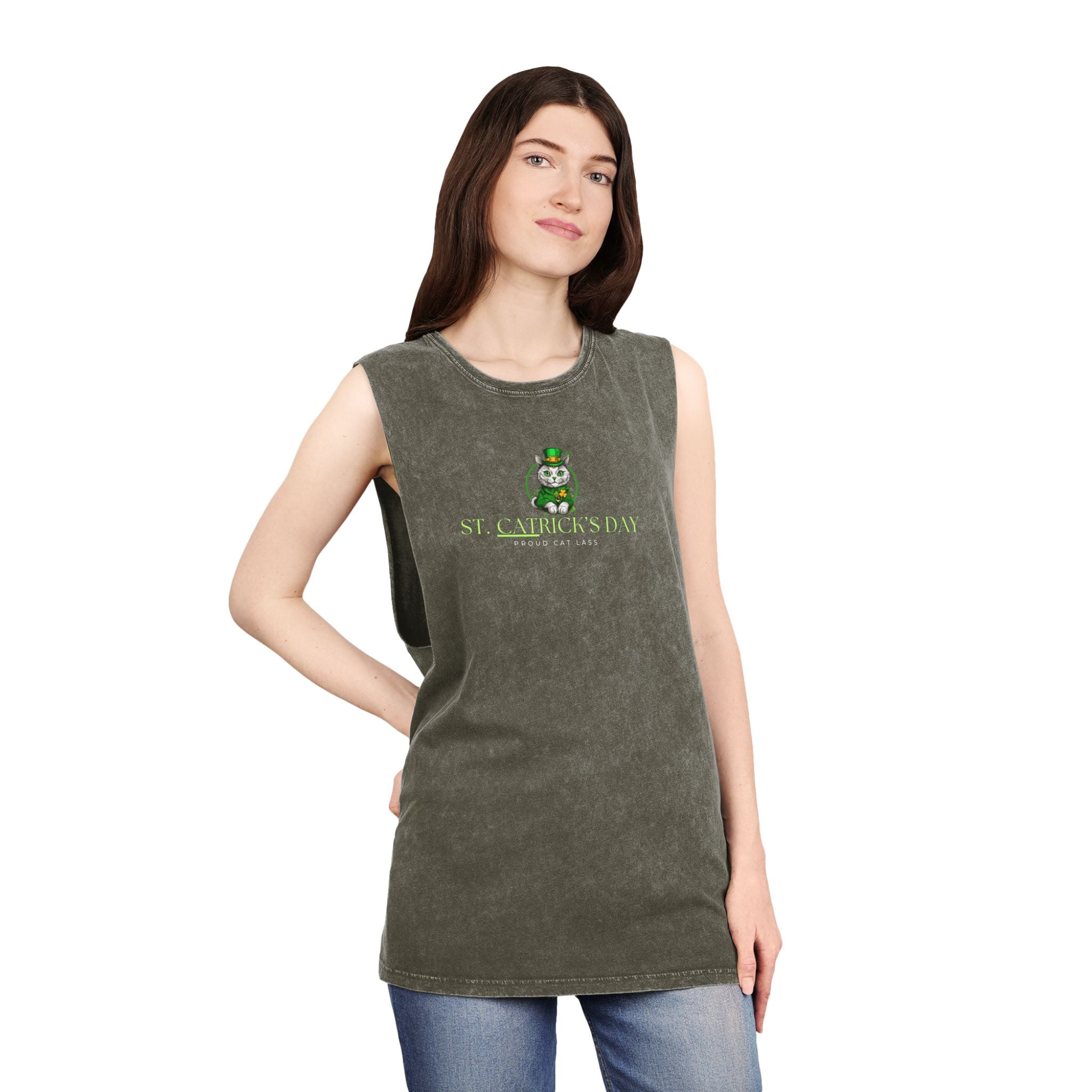 St. Patrick's Day Unisex Stonewash Tank Top - Clothing, Tank Tops - EpiAl's Shop