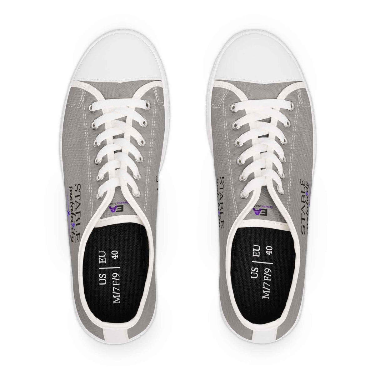 Stable Instability Canvas Sneakers – Epilepsy Awareness Low-Top Shoes - Shoes, Sneakers - EpiAl's Shop