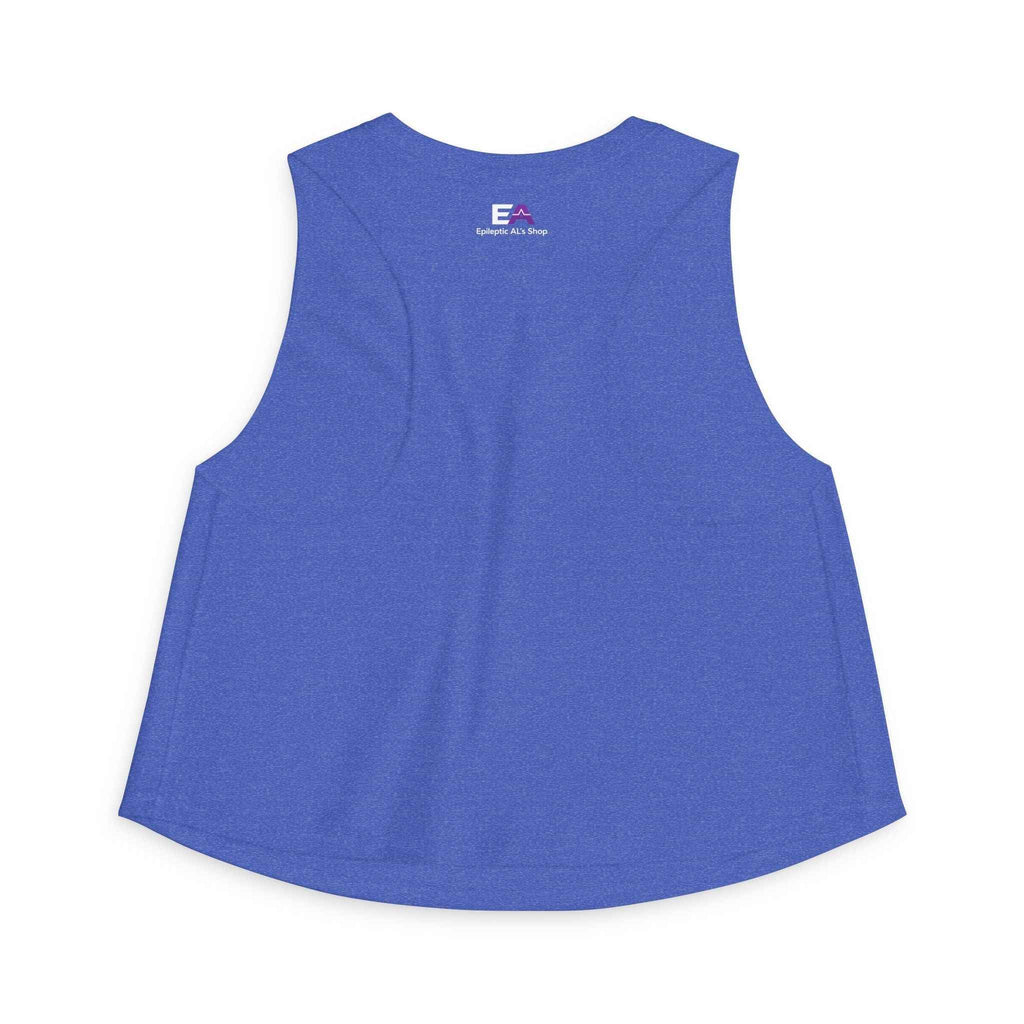 Stable Instability Epilepsy Awareness Crop Tank – Purple Ribbon Minimalist Crop Top - Clothing, Women, T-Shirts, Cropped - EpiAl's Shop