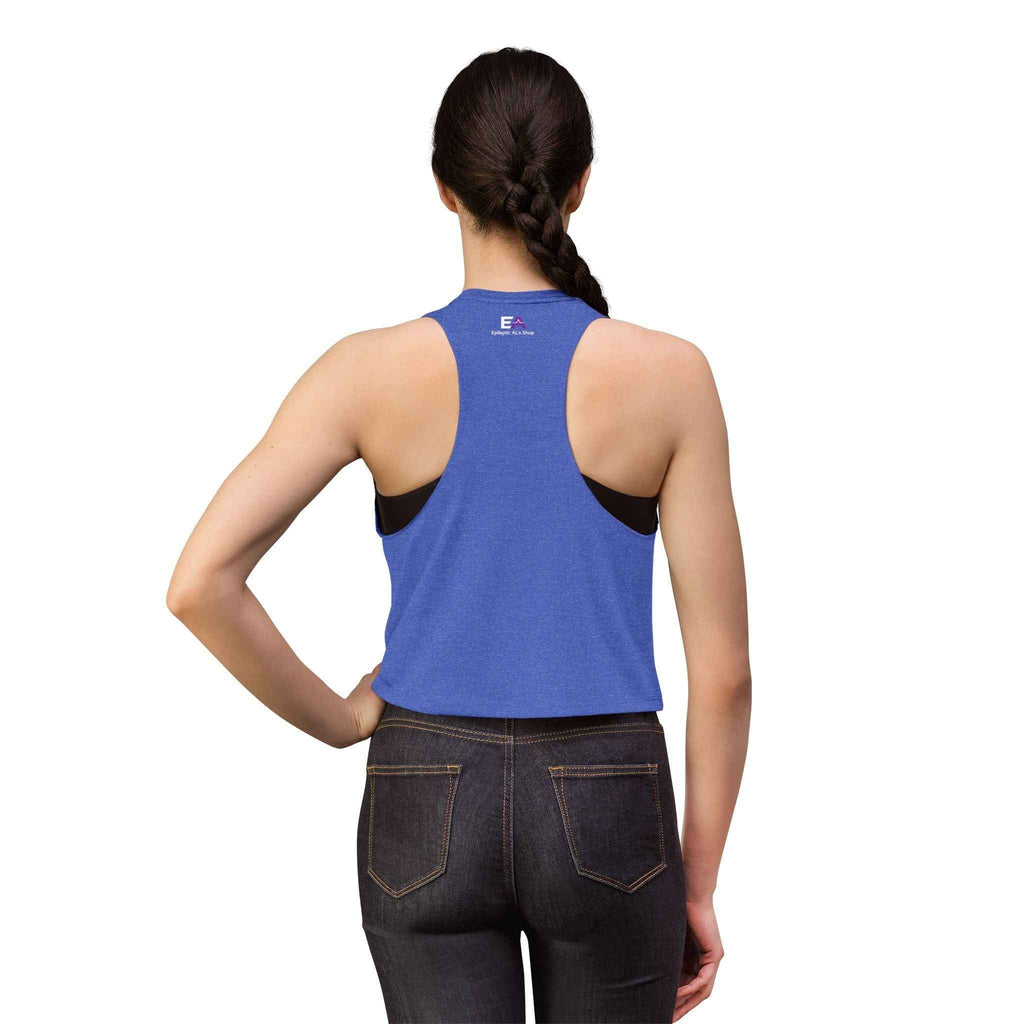 Stable Instability Epilepsy Awareness Crop Tank – Purple Ribbon Minimalist Crop Top - Clothing, Women, T-Shirts, Cropped - EpiAl's Shop