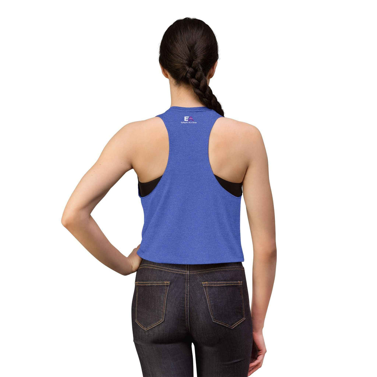 Stable Instability Epilepsy Awareness Crop Tank – Purple Ribbon Minimalist Crop Top - Clothing, Women, T-Shirts, Cropped - EpiAl's Shop
