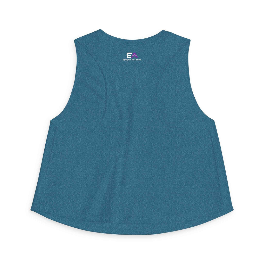 Stable Instability Epilepsy Awareness Crop Tank – Purple Ribbon Minimalist Crop Top - Clothing, Women, T-Shirts, Cropped - EpiAl's Shop