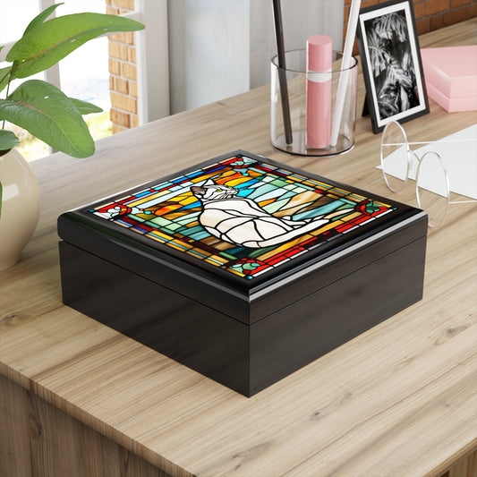 Stain Glass Kitty Jewelry Box - Home Decor - Epileptic Al’s Shop