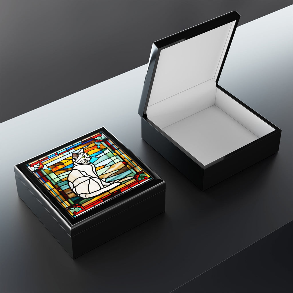Stain Glass Kitty Jewelry Box - Home Decor - Epileptic Al’s Shop