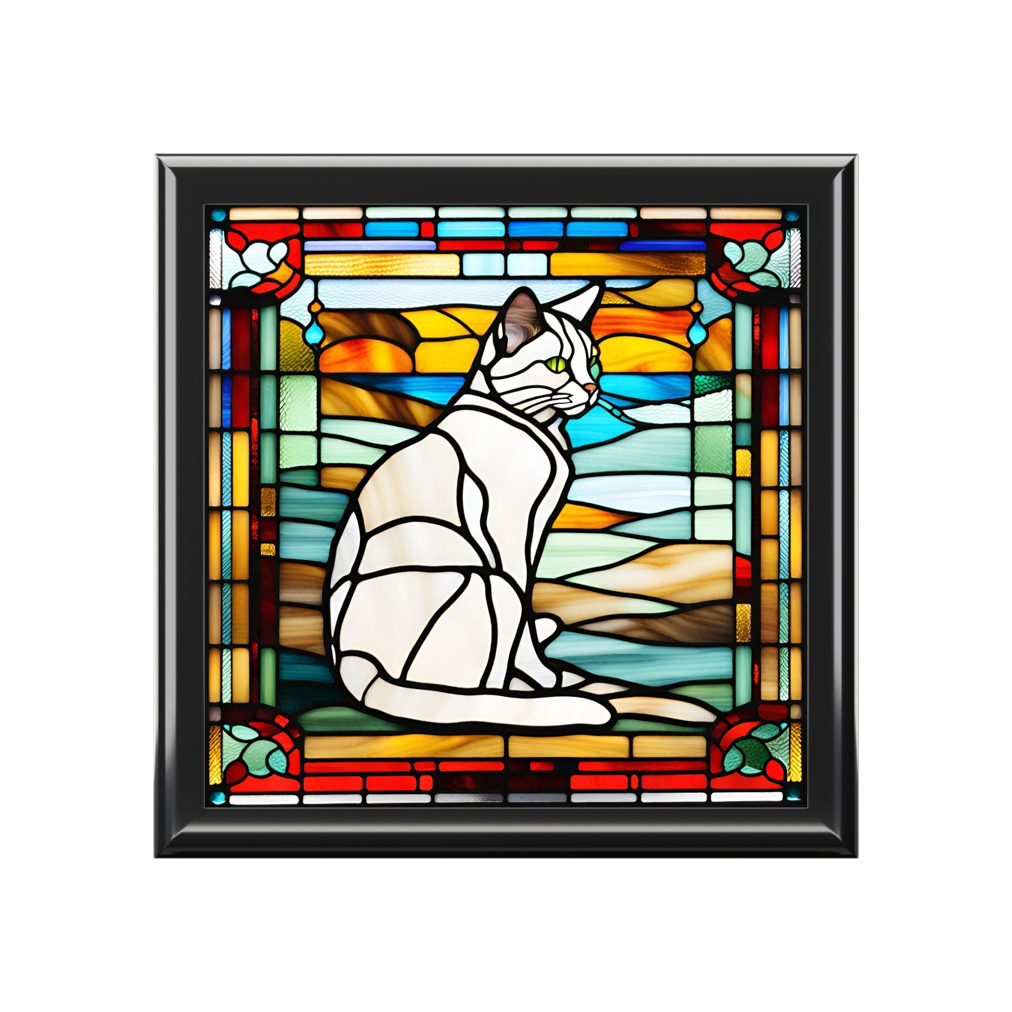 Stain Glass Kitty Jewelry Box - Home Decor - Epileptic Al’s Shop