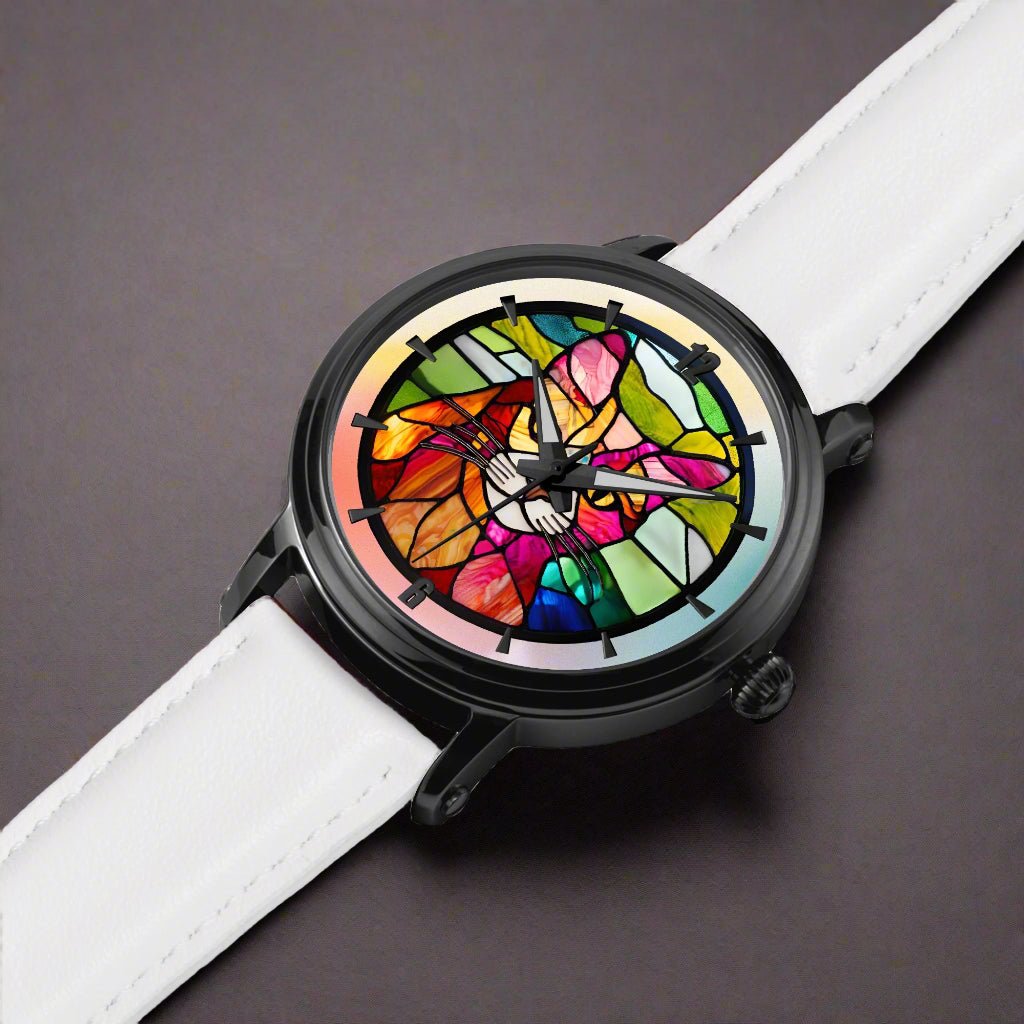 Stained Glass Kitty 46mm Unisex Automatic Watch - Jewelry, Watches - EpiAl's Shop