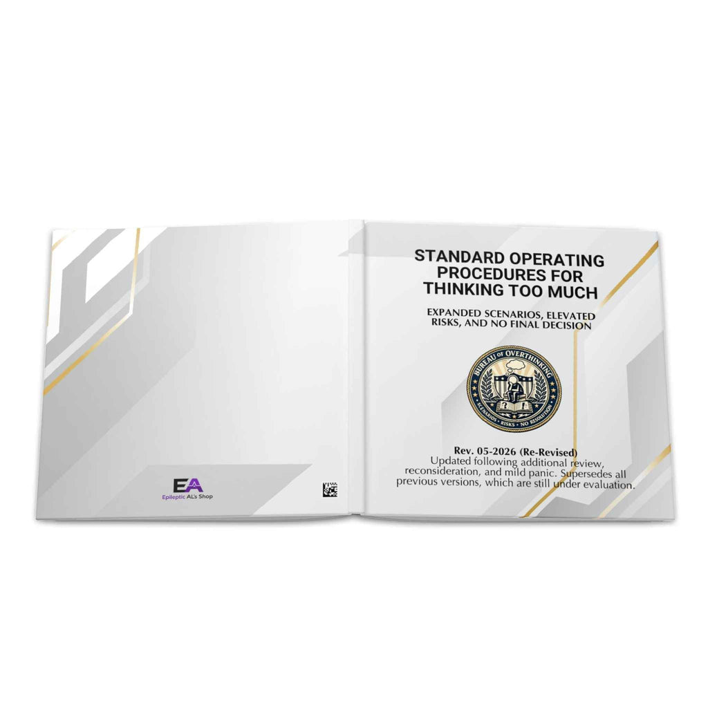 Standard Operating Procedures for Thinking Too Much - Hardcover Parody Manual - Books, Hardcover - EpiAl's Shop