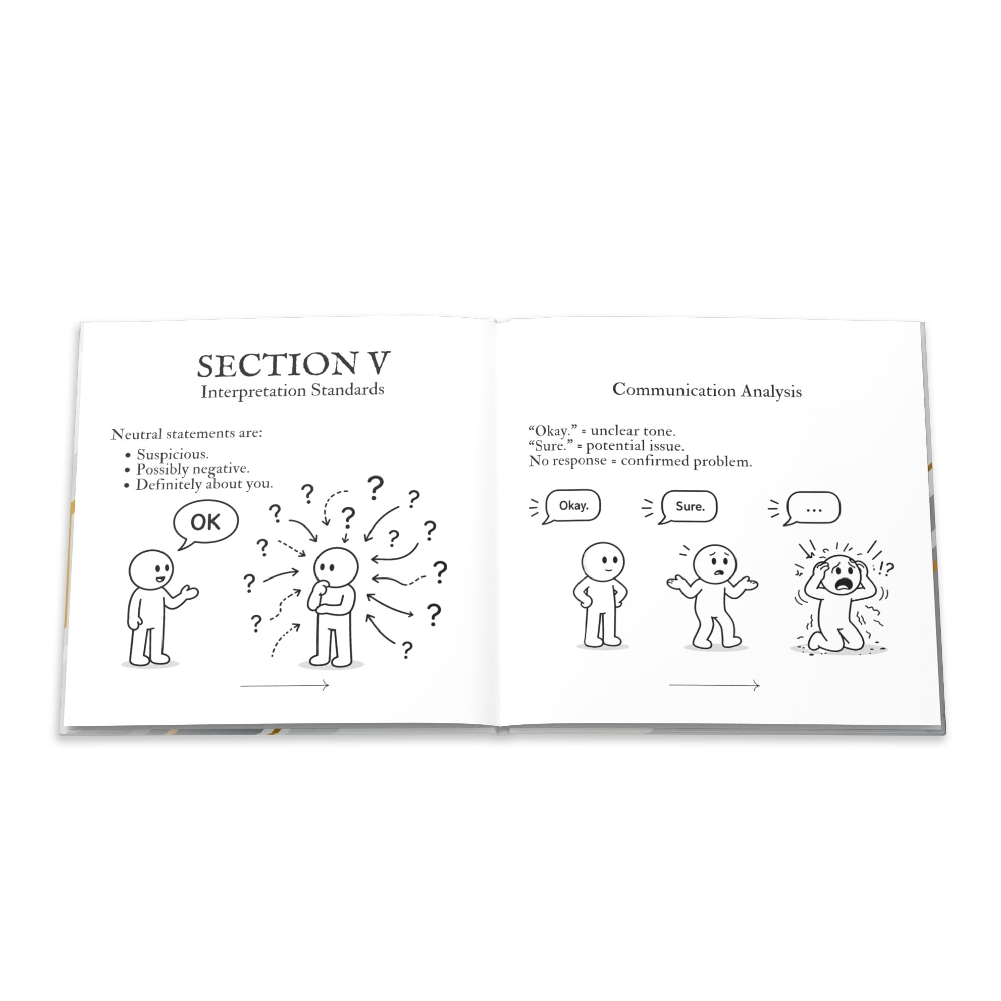 Standard Operating Procedures for Thinking Too Much - Hardcover Parody Manual - Books, Hardcover - EpiAl's Shop