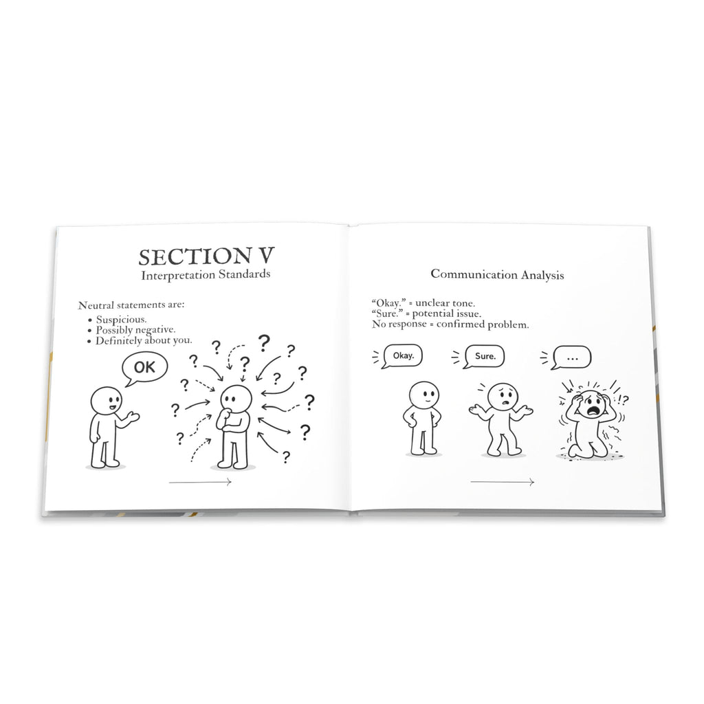 Standard Operating Procedures for Thinking Too Much - Hardcover Parody Manual - Books, Hardcover - EpiAl's Shop