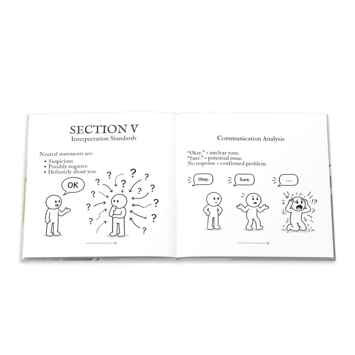 Standard Operating Procedures for Thinking Too Much - Hardcover Parody Manual - Books, Hardcover - EpiAl's Shop