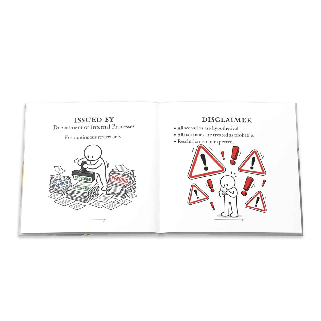 Standard Operating Procedures for Thinking Too Much - Hardcover Parody Manual - Books, Hardcover - EpiAl's Shop