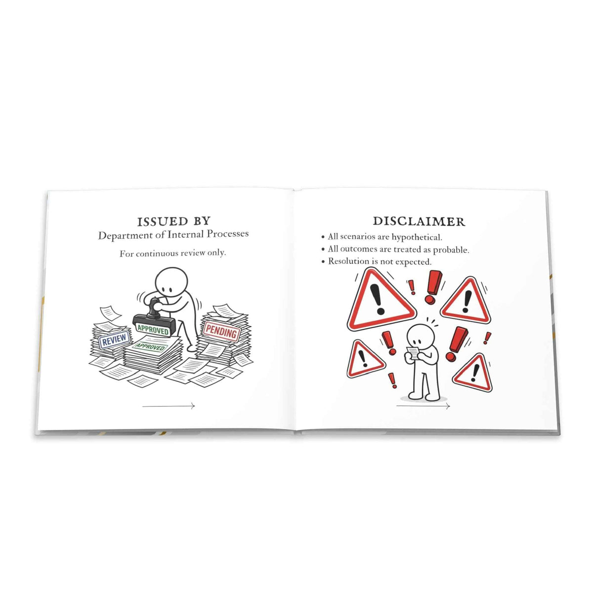 Standard Operating Procedures for Thinking Too Much - Hardcover Parody Manual - Books, Hardcover - EpiAl's Shop