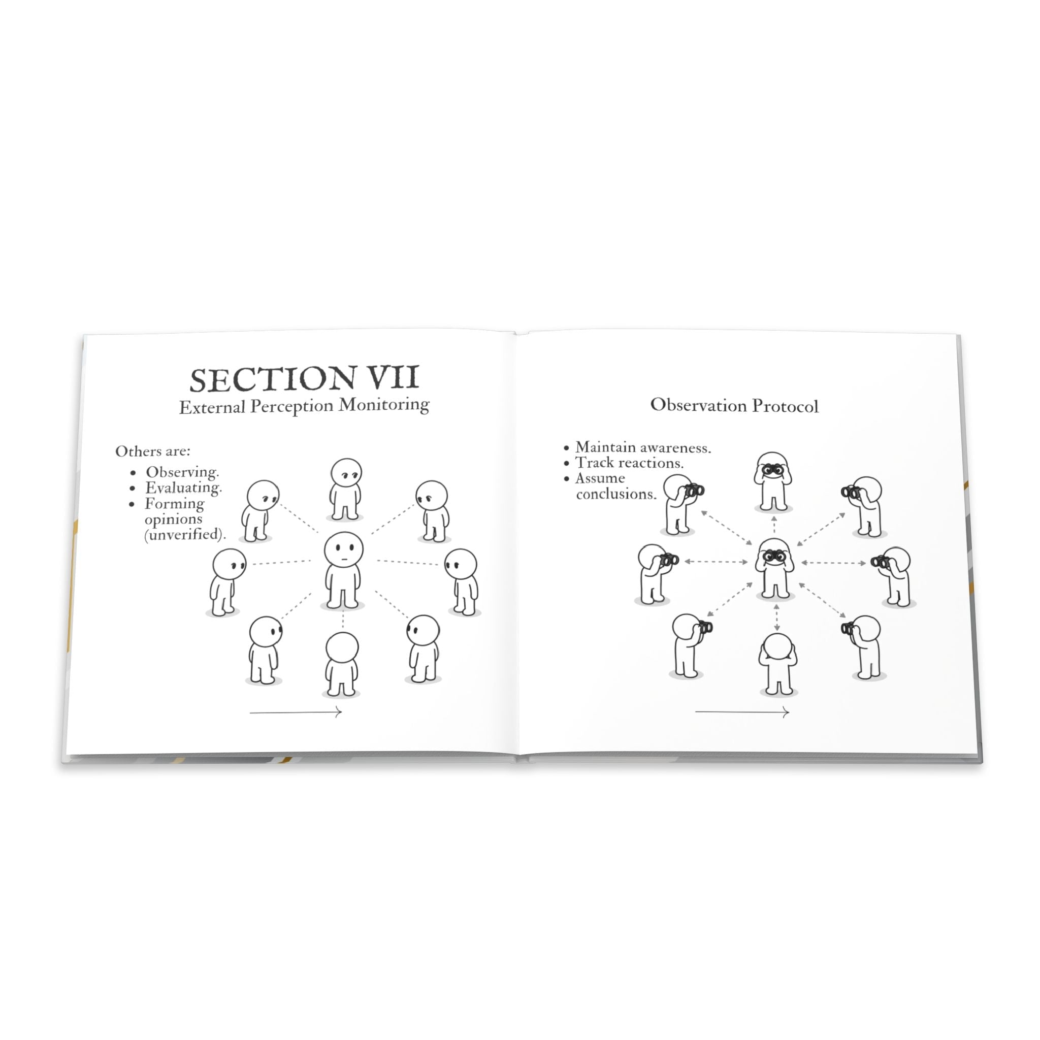 Standard Operating Procedures for Thinking Too Much - Hardcover Parody Manual - Books, Hardcover - EpiAl's Shop