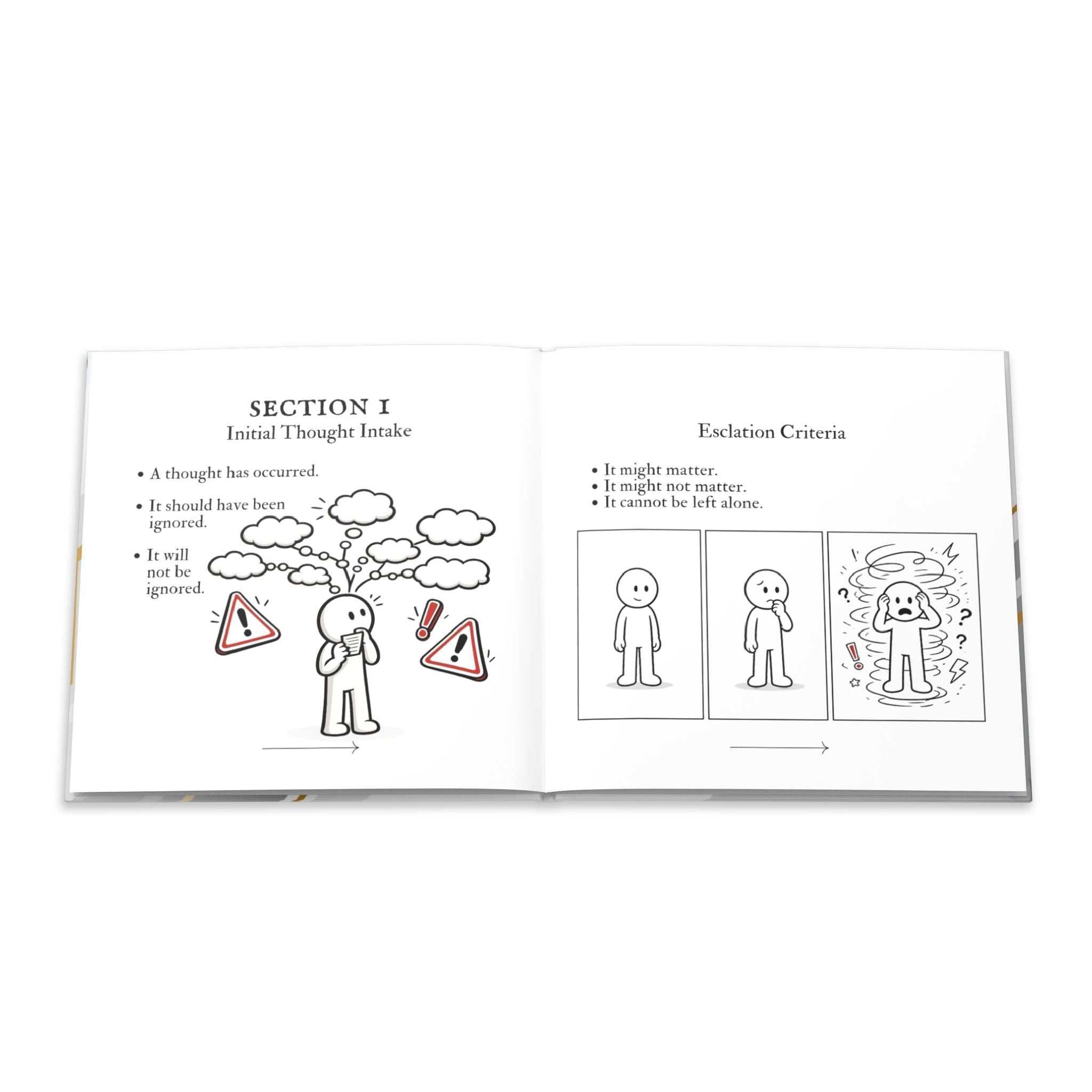 Standard Operating Procedures for Thinking Too Much - Hardcover Parody Manual - Books, Hardcover - EpiAl's Shop