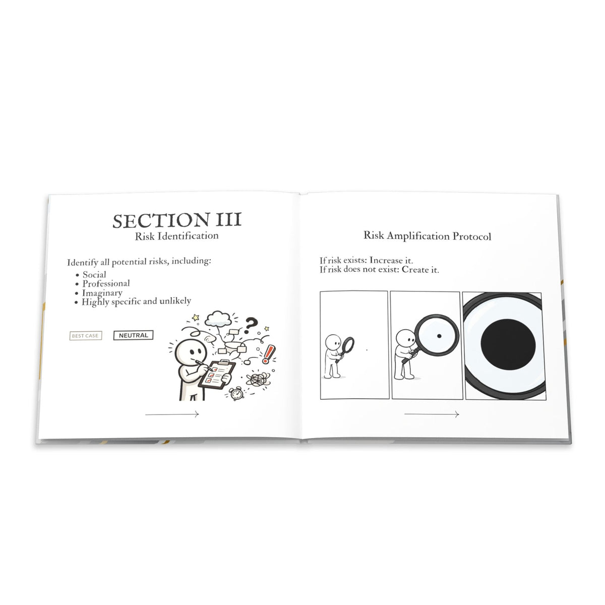 Standard Operating Procedures for Thinking Too Much - Hardcover Parody Manual - Books, Hardcover - EpiAl's Shop