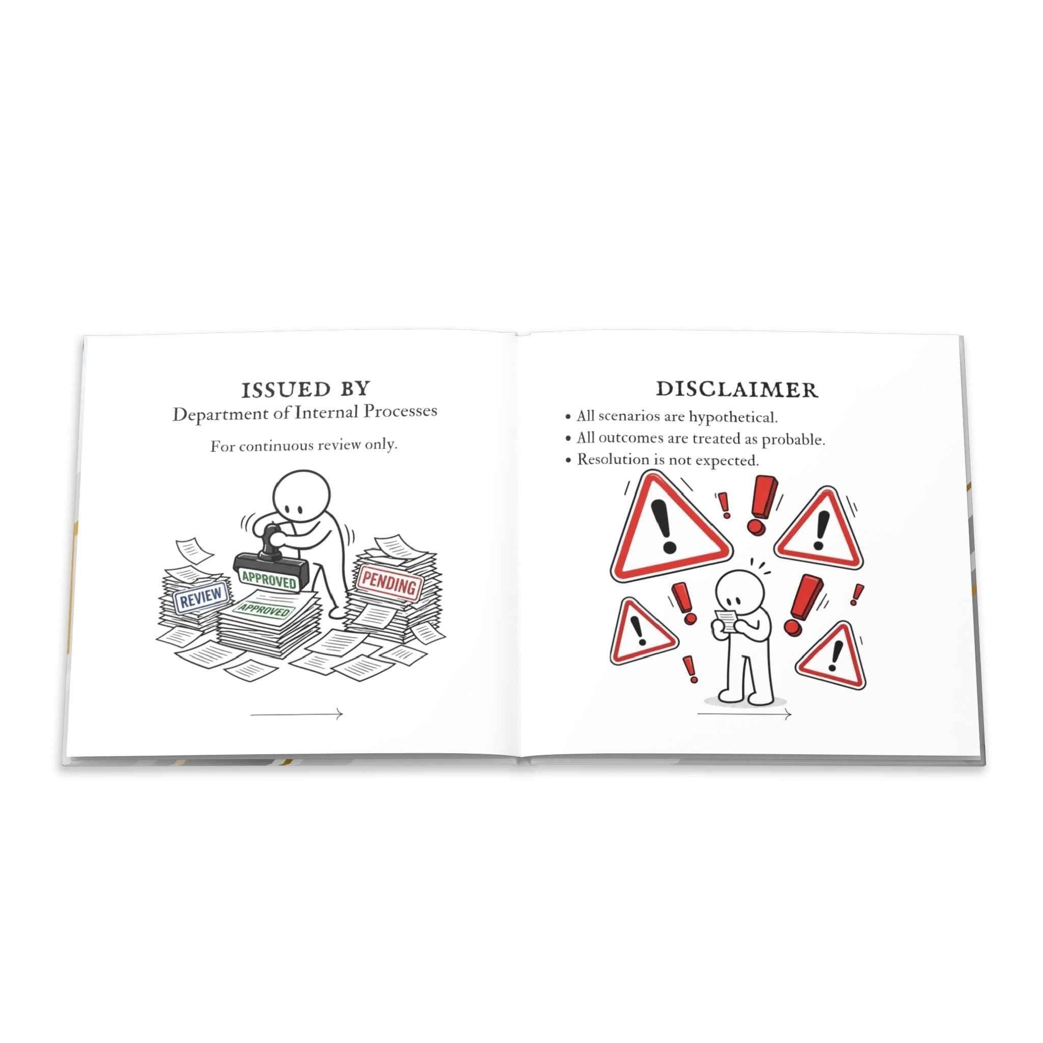 Standard Operating Procedures for Thinking Too Much - Hardcover Parody Manual - Books, Hardcover - EpiAl's Shop